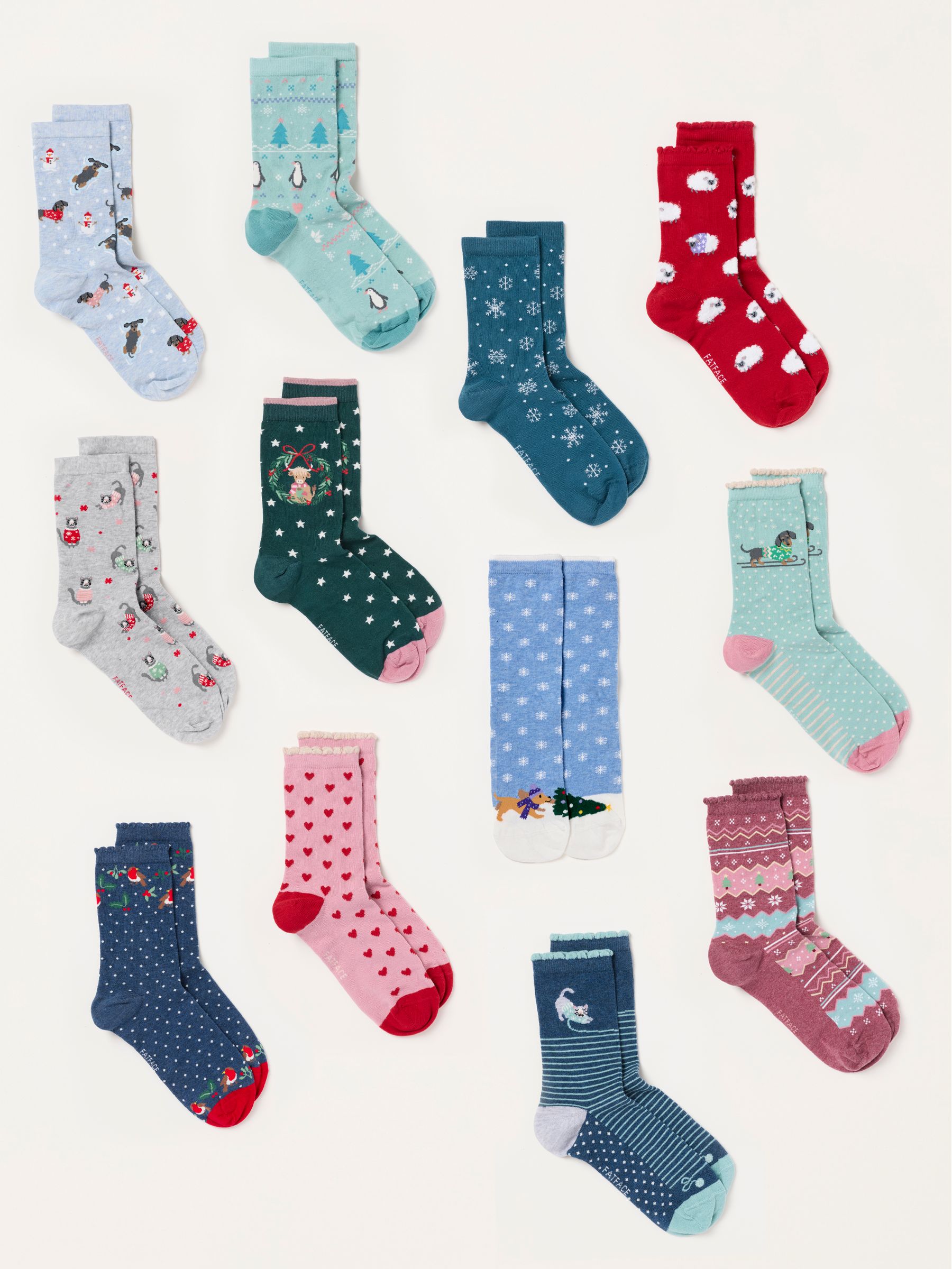 Multi 12 Days of Socks Christmas Advent Calender - Image 3 of 3 Multi 12 Days of Socks Christmas Advent Calender - Image 3 of 3