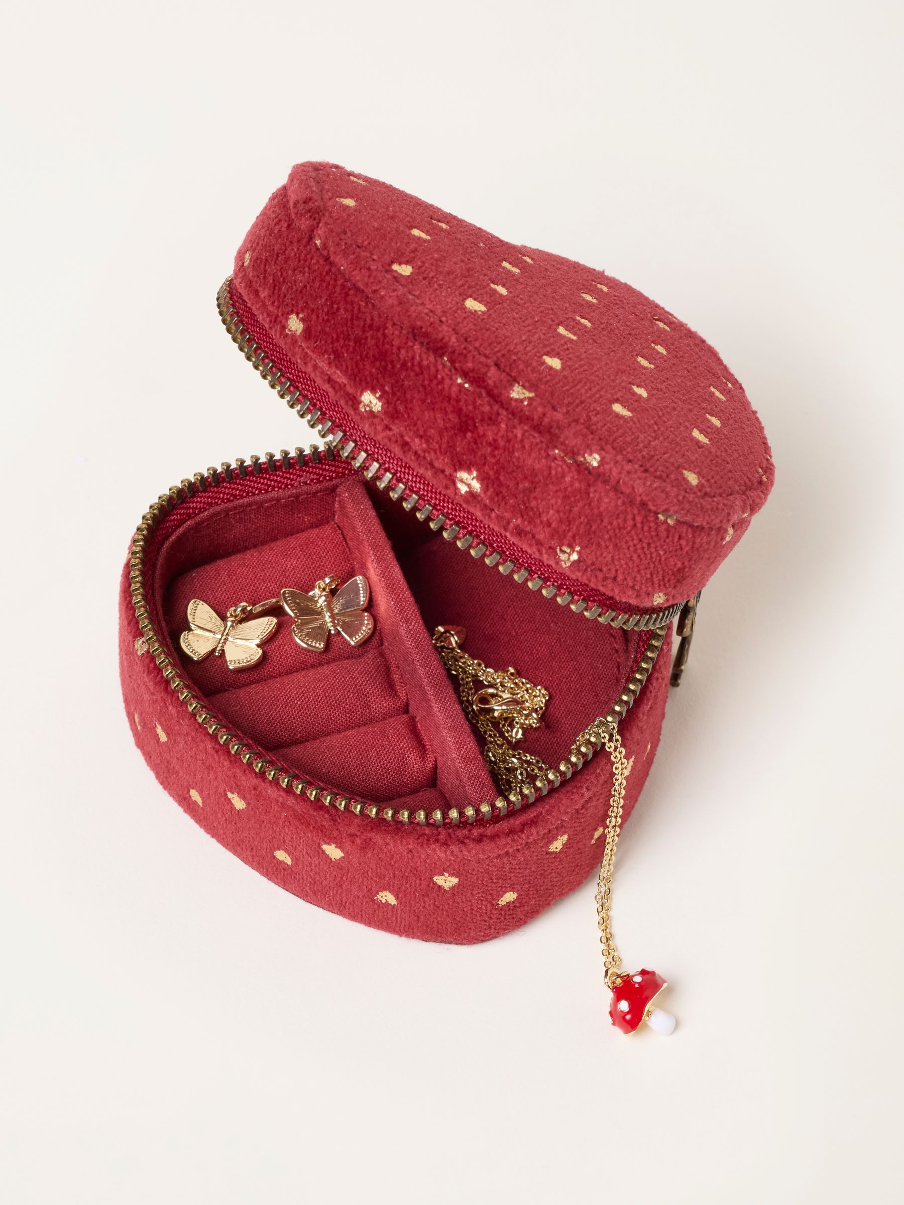 Red Heart Shaped Jewellery Box - Image 2 of 3