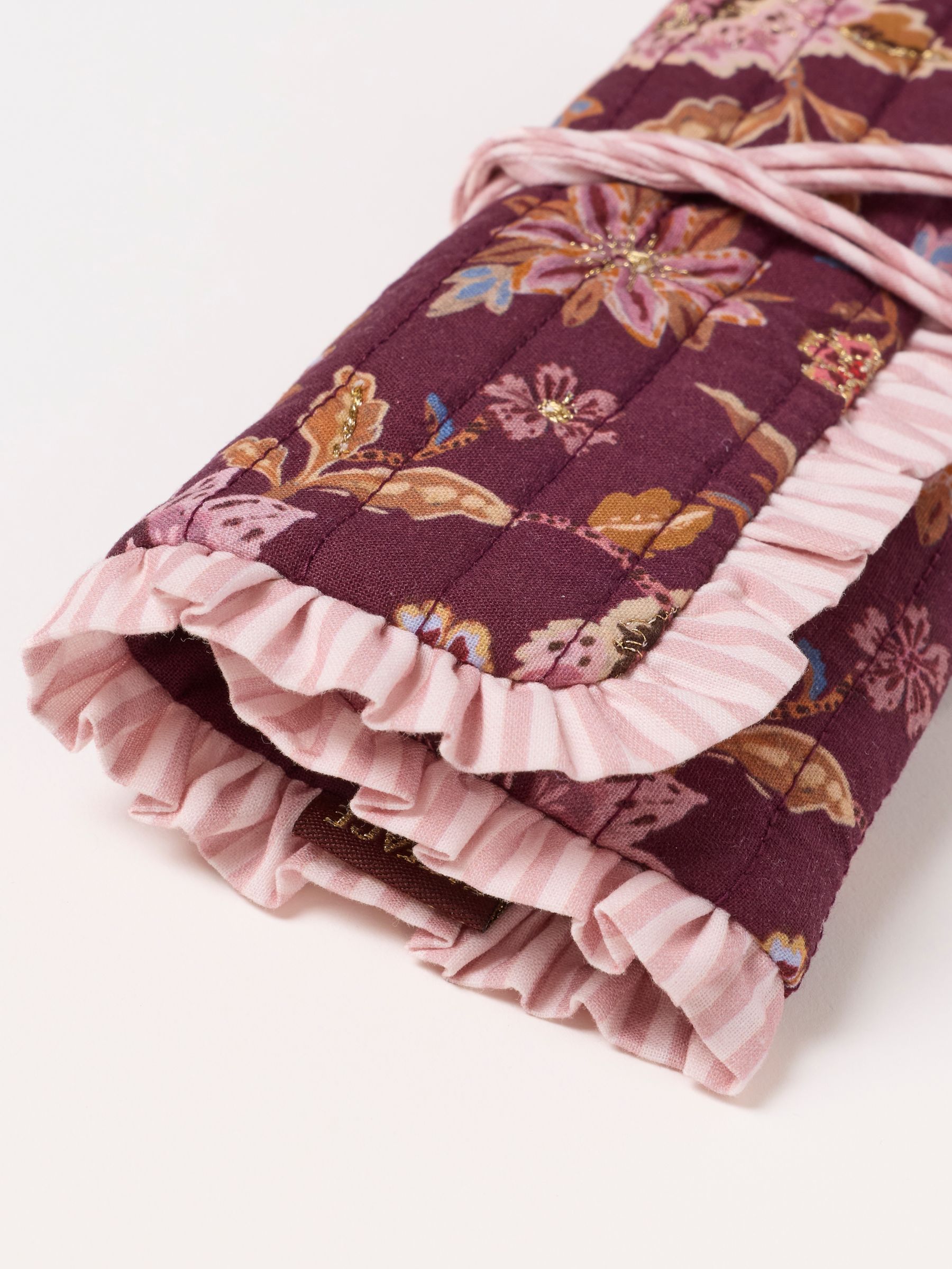 Purple Floral Print Jewellery Wrap - Image 3 of 3