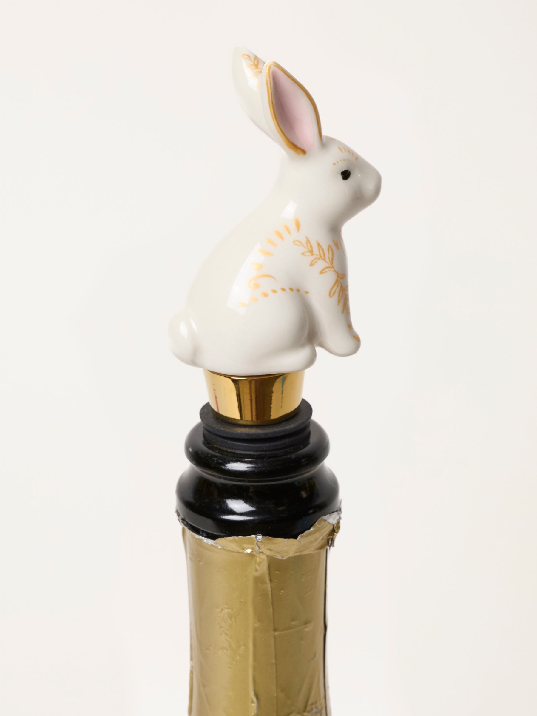 Gold (Metal) Hare Ceramic Bottle Stopper - Image 3 of 3