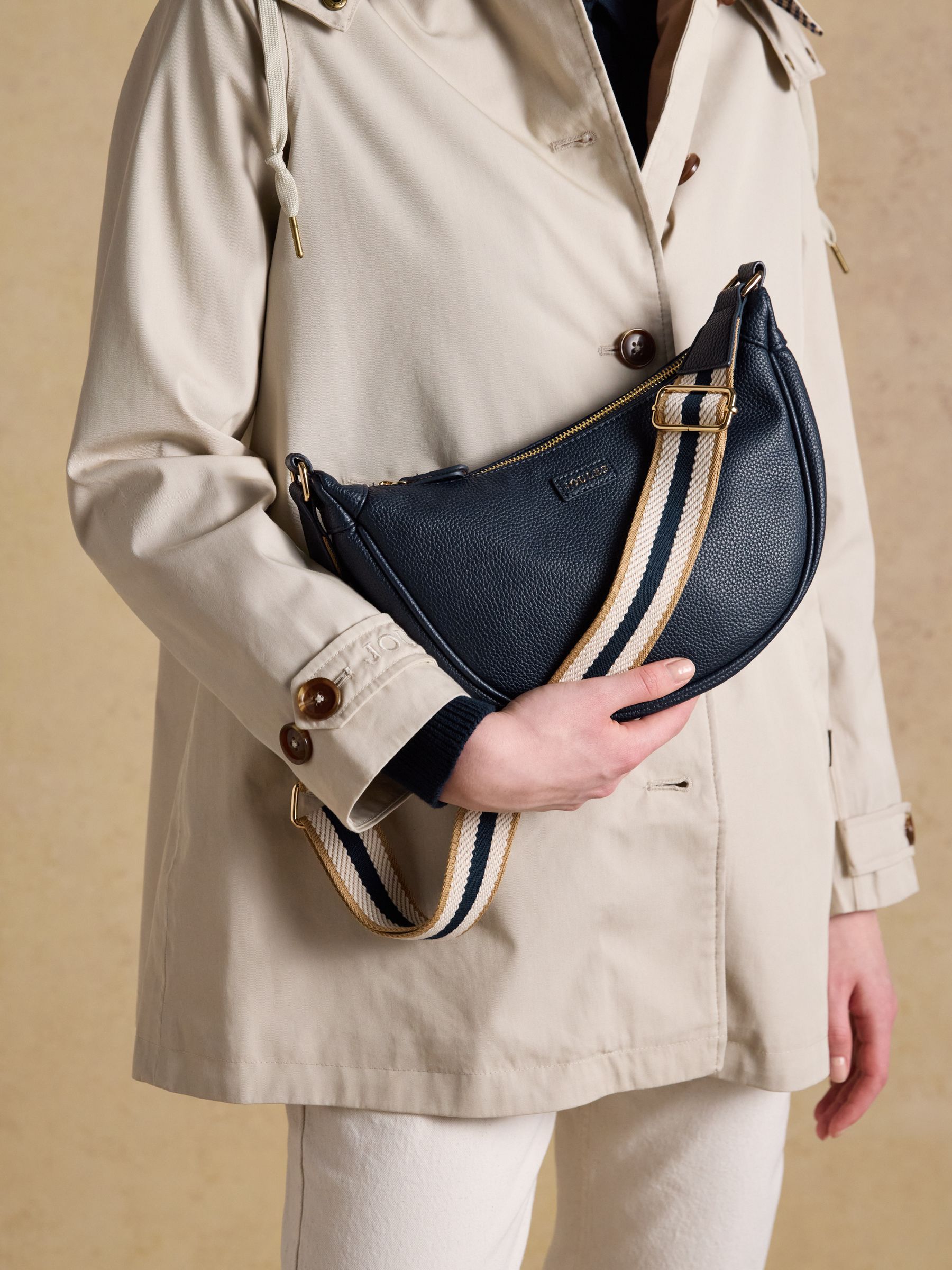 Jade Navy Half Moon Adjustable Cross Body Bag - Image 3 of 7