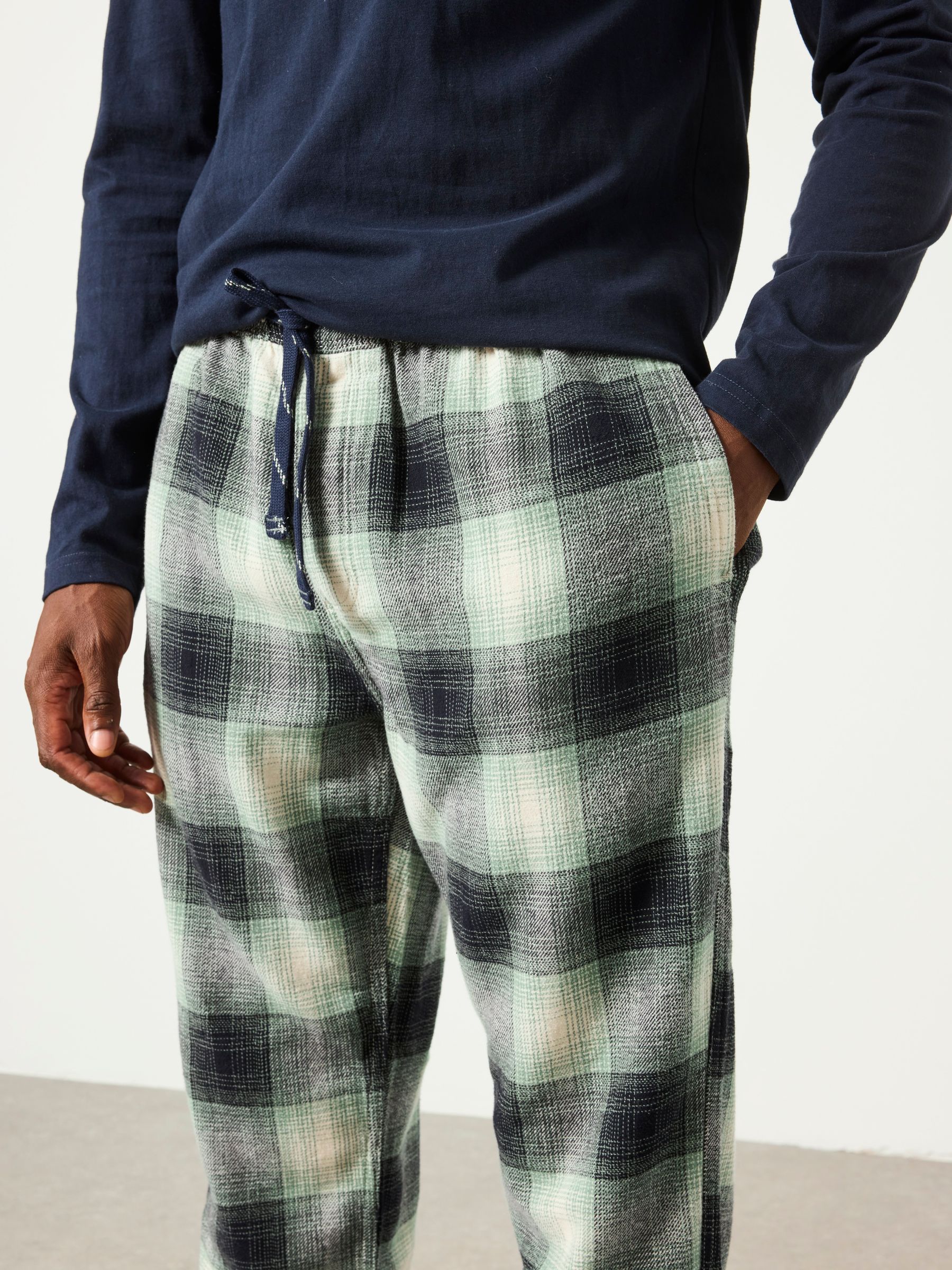 Hamilton Green Check Pyjama Bottom - Image 3 of 6