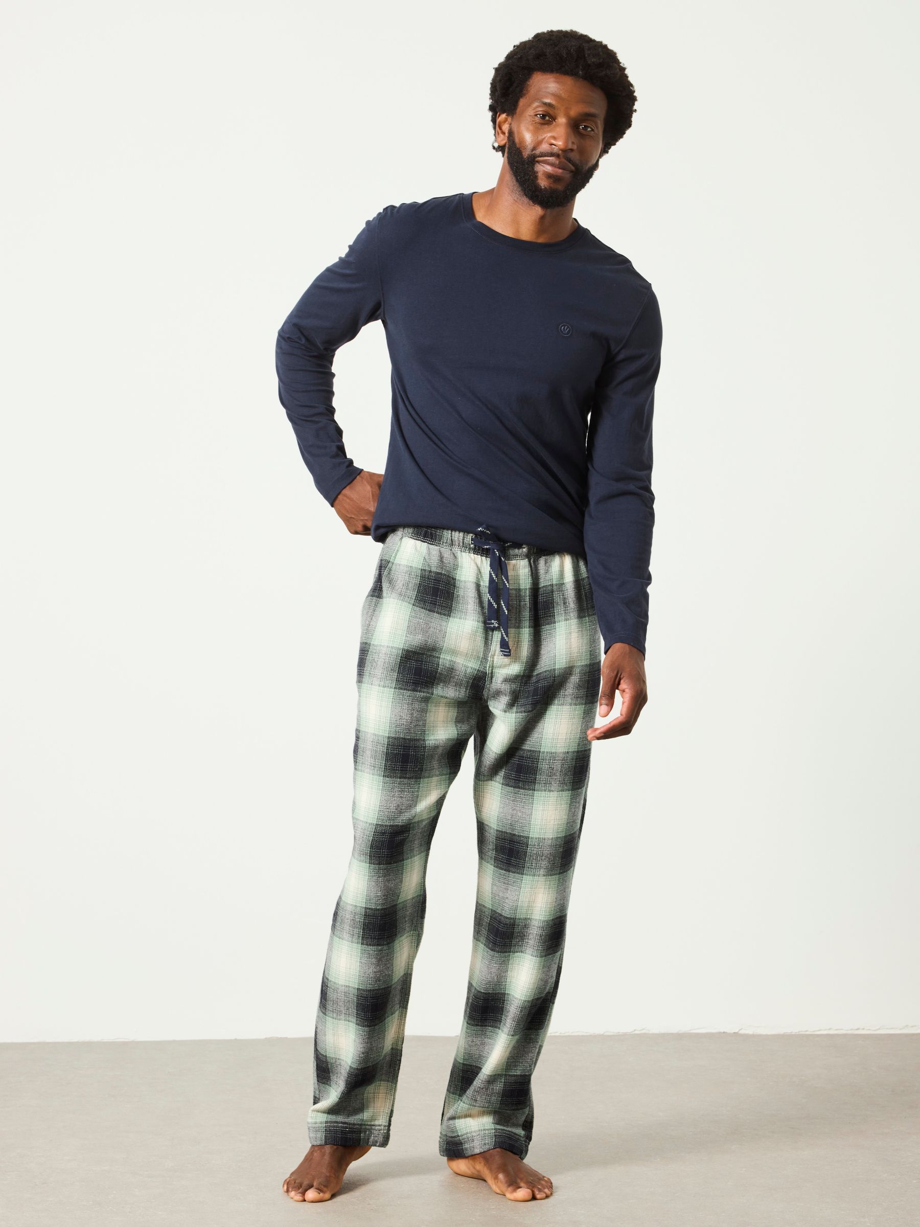 Hamilton Green Check Pyjama Bottom - Image 4 of 6