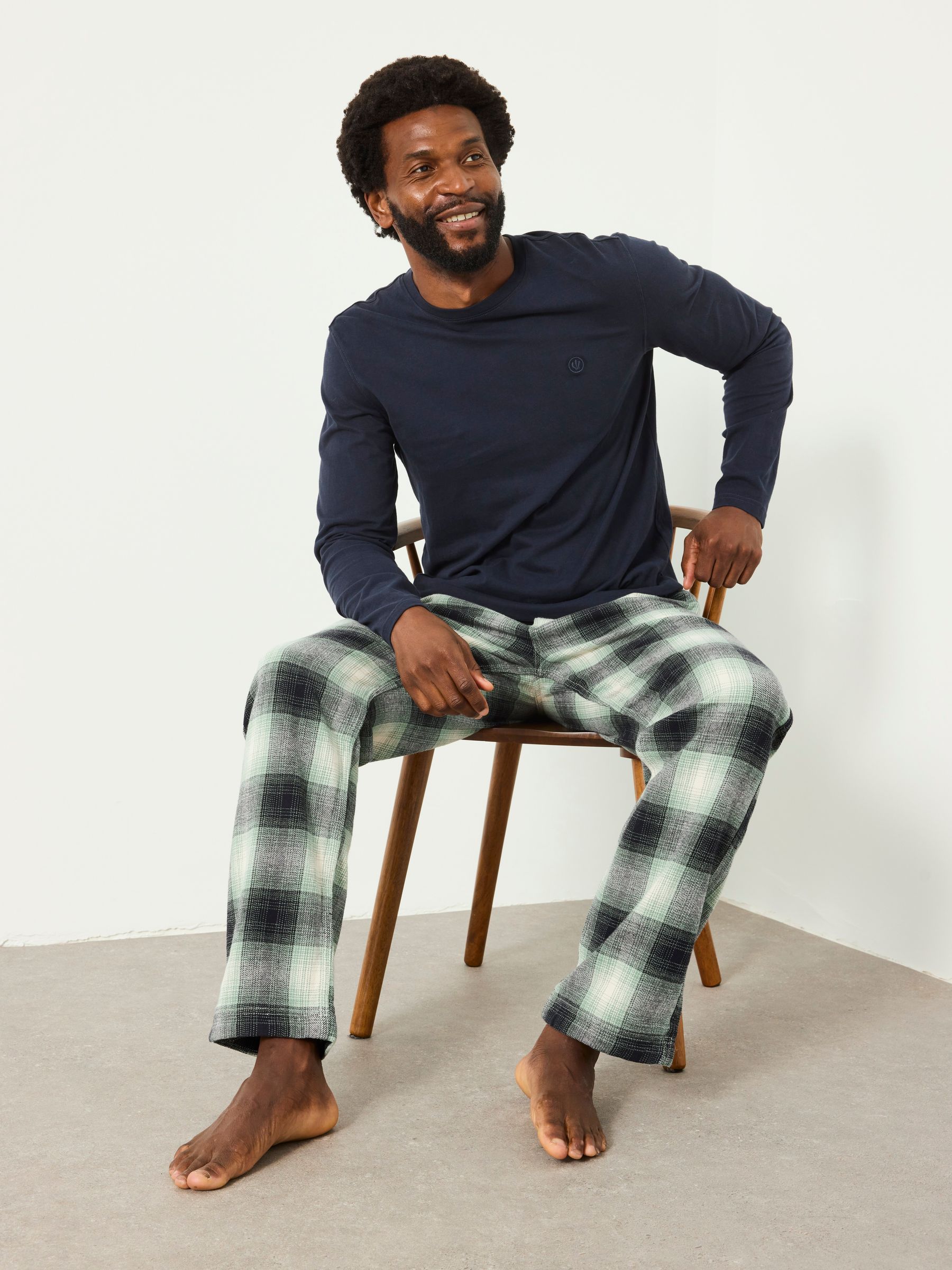Hamilton Green Check Pyjama Bottom - Image 5 of 6