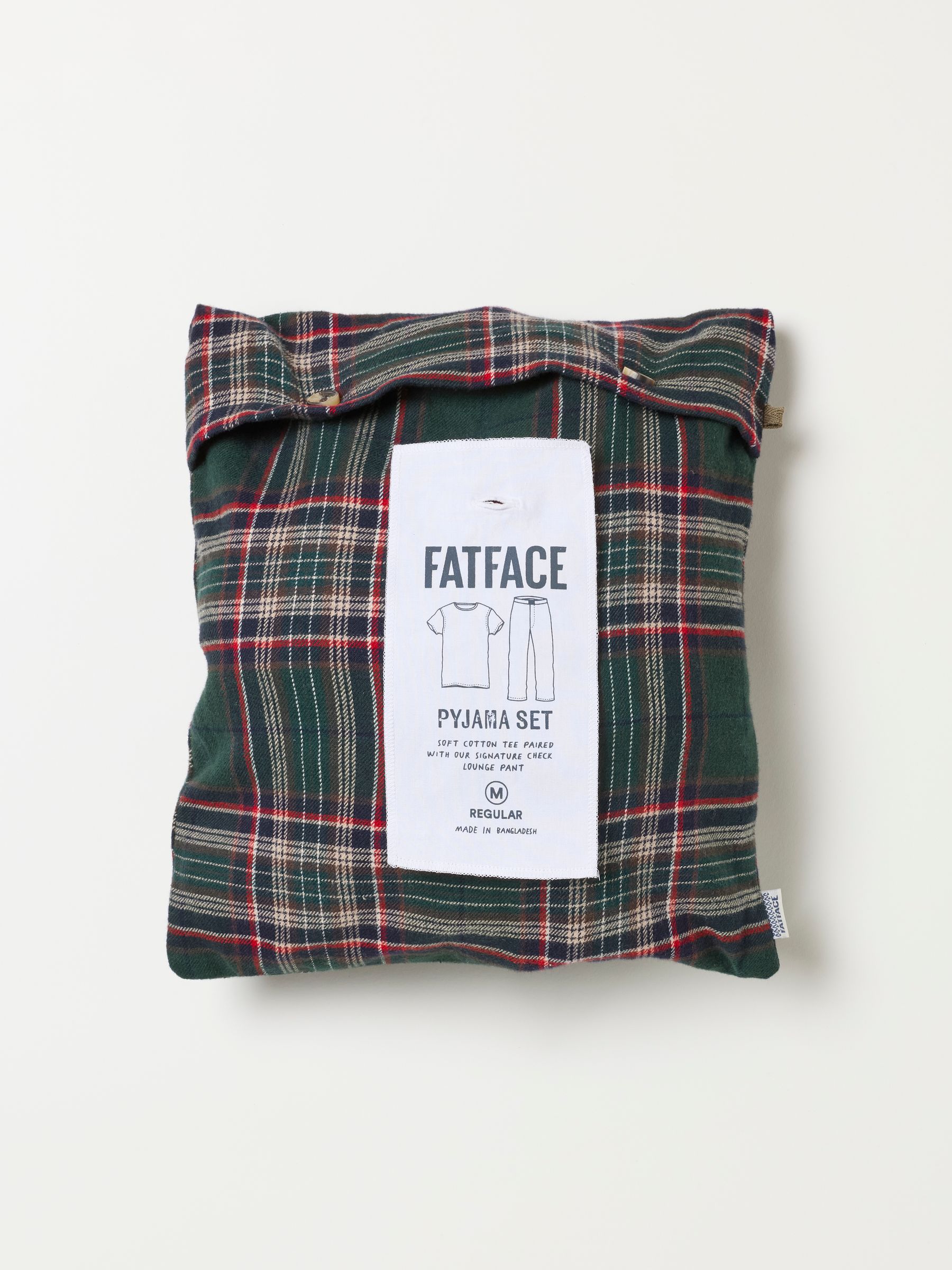Kennet 2 Piece Navy Green Check Pyjama Set - Image 7 of 7