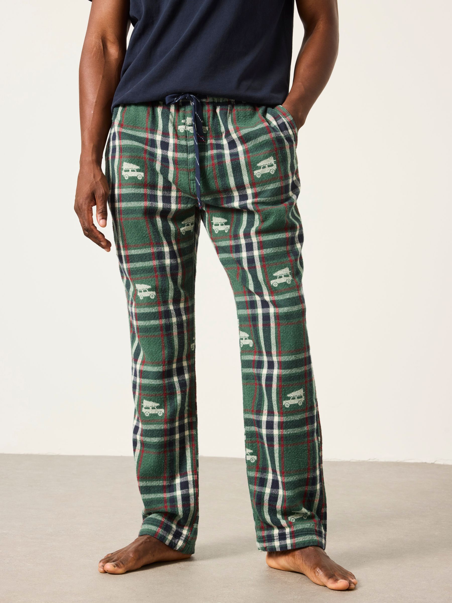 Dark Green Vehicle Jacquard Pyjama Bottom - Image 1 of 6