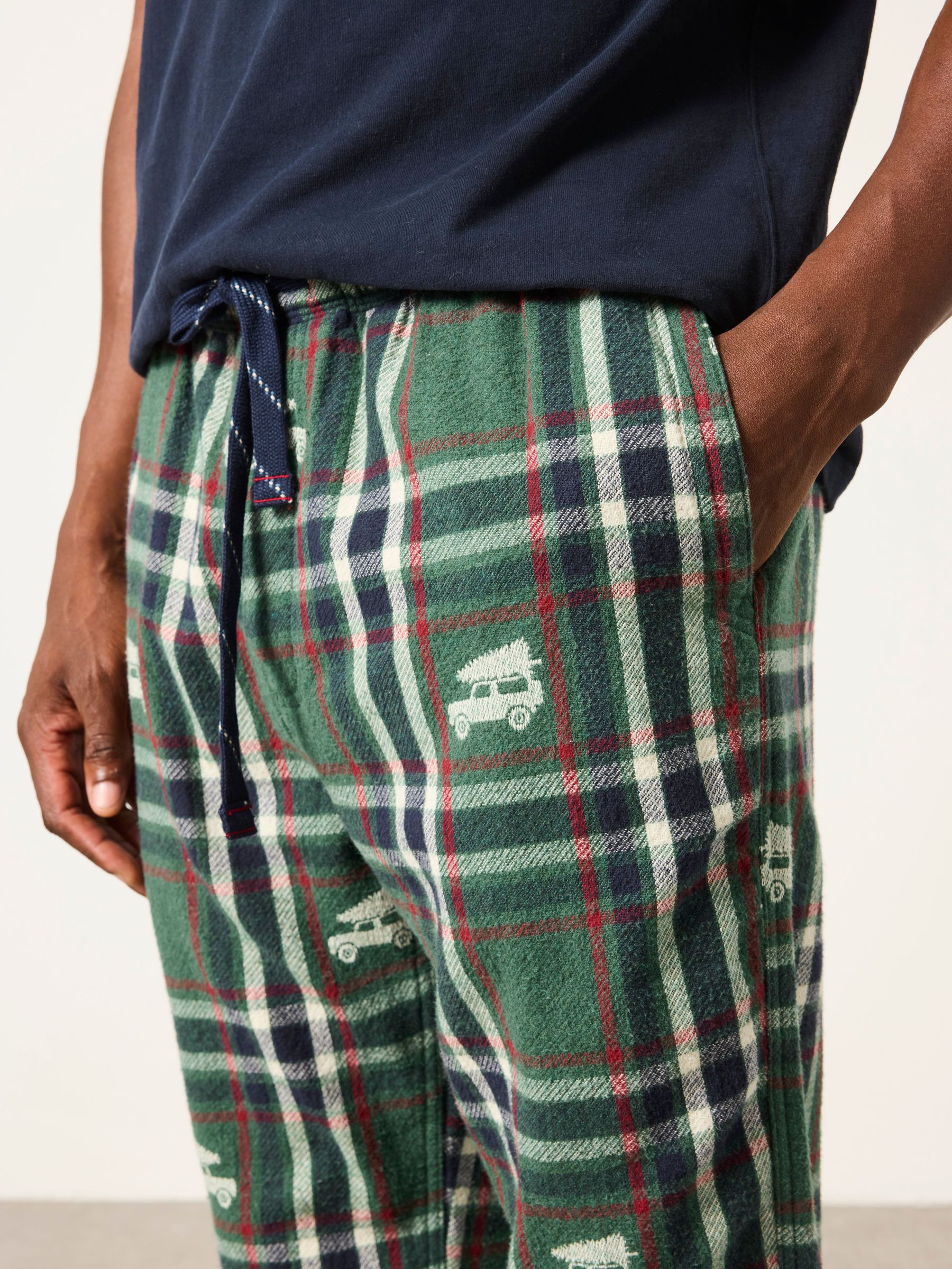 Dark Green Vehicle Jacquard Pyjama Bottom - Image 3 of 6