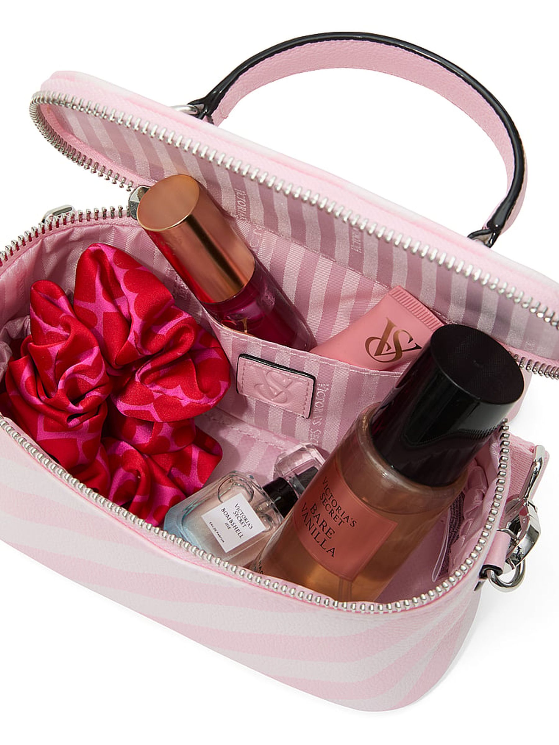 Iconic Stripe Pink Makeup Bag - Image 3 of 4