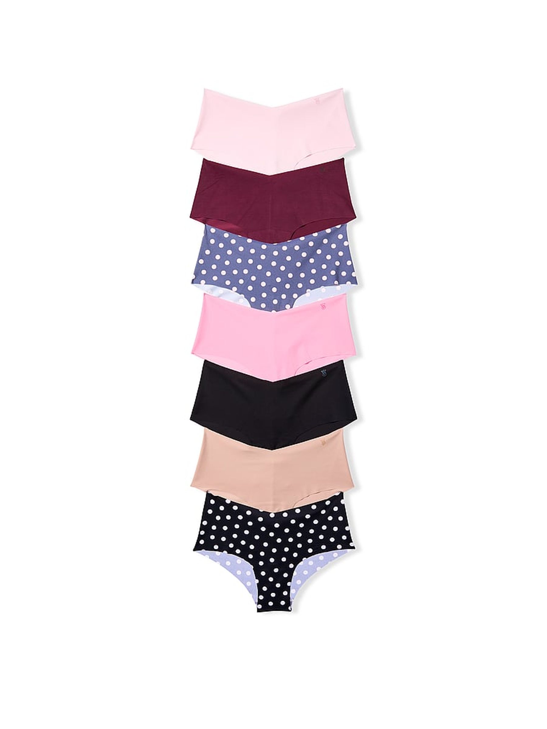Pink/Blue/Black/Nude Cheeky 7 Pack Knickers - Image 1 of 3