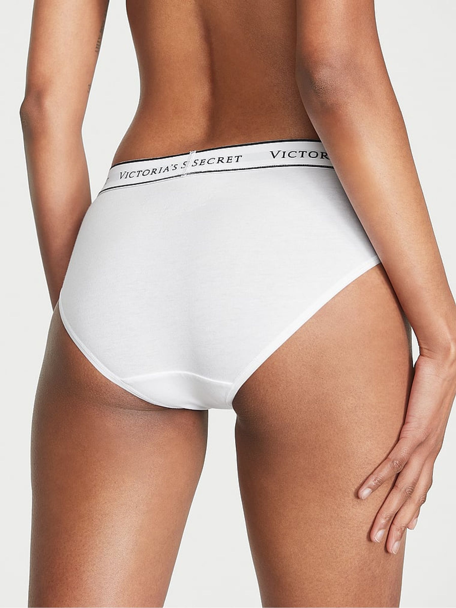 Black/White/Pink/Nude Hipster 7 Pack Logo Knickers - Image 3 of 3 Black/White/Pink/Nude Hipster 7 Pack Logo Knickers - Image 3 of 3