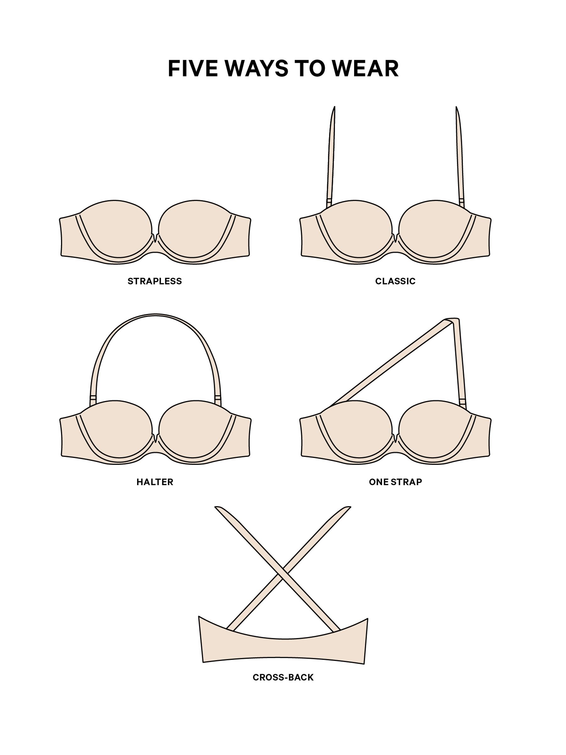 Marzipan Nude Strapless Multiway Push Up Bra - Image 3 of 4