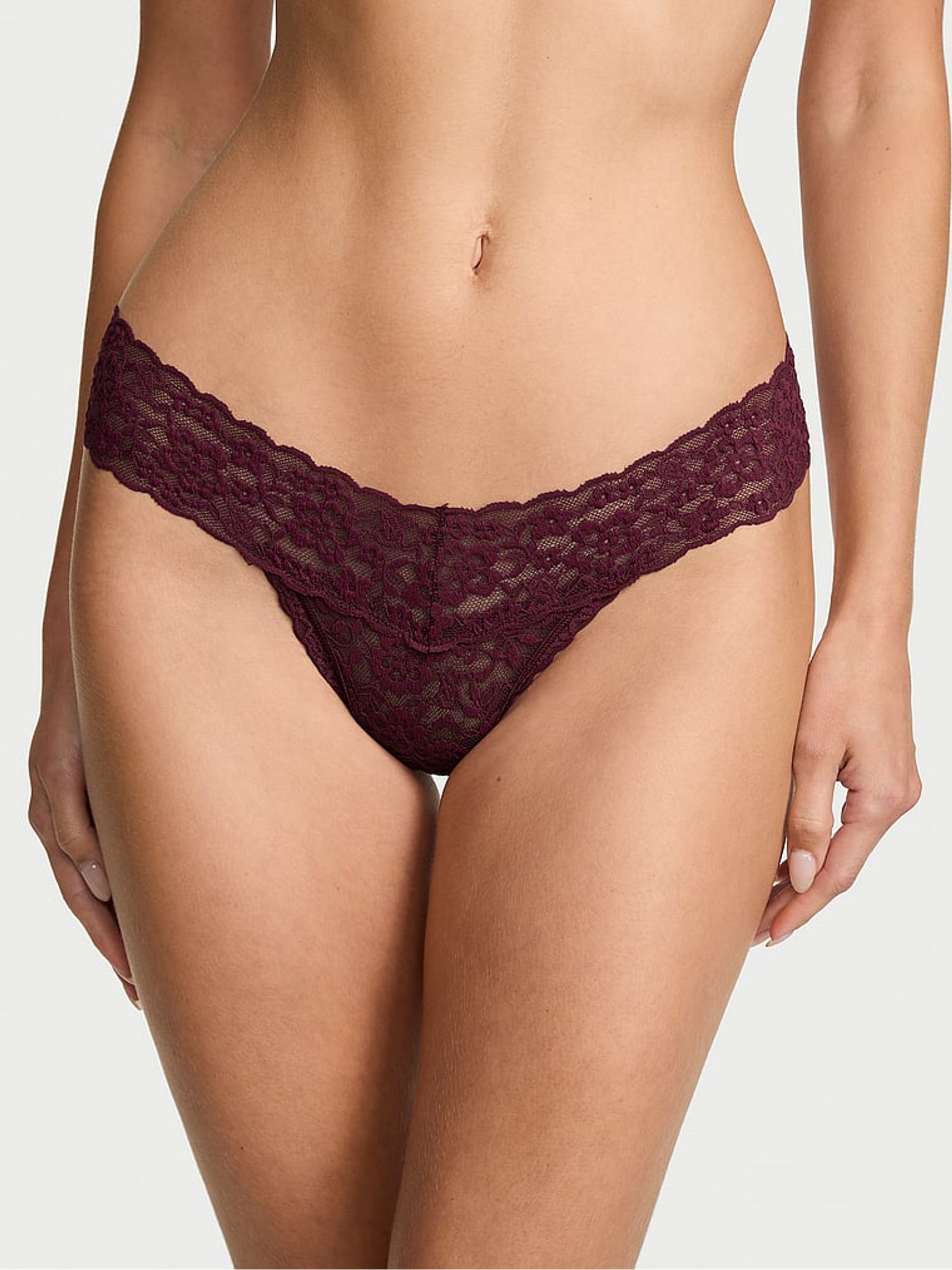 Rich Maroon Red Thong Knickers - Image 1 of 2 Rich Maroon Red Thong Knickers - Image 1 of 2