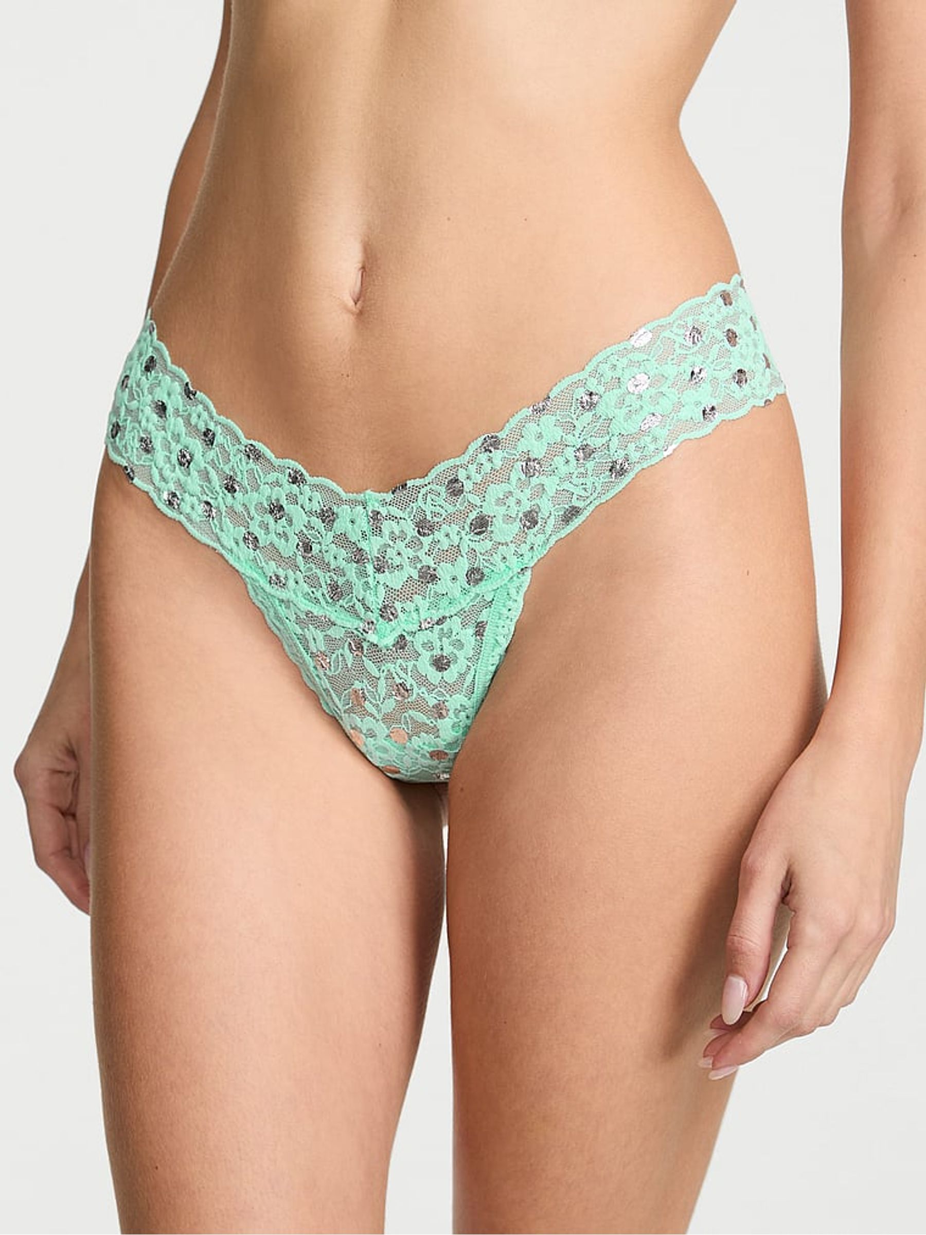 Waterfall Green Polka Dot Cheeky Knickers - Image 1 of 2