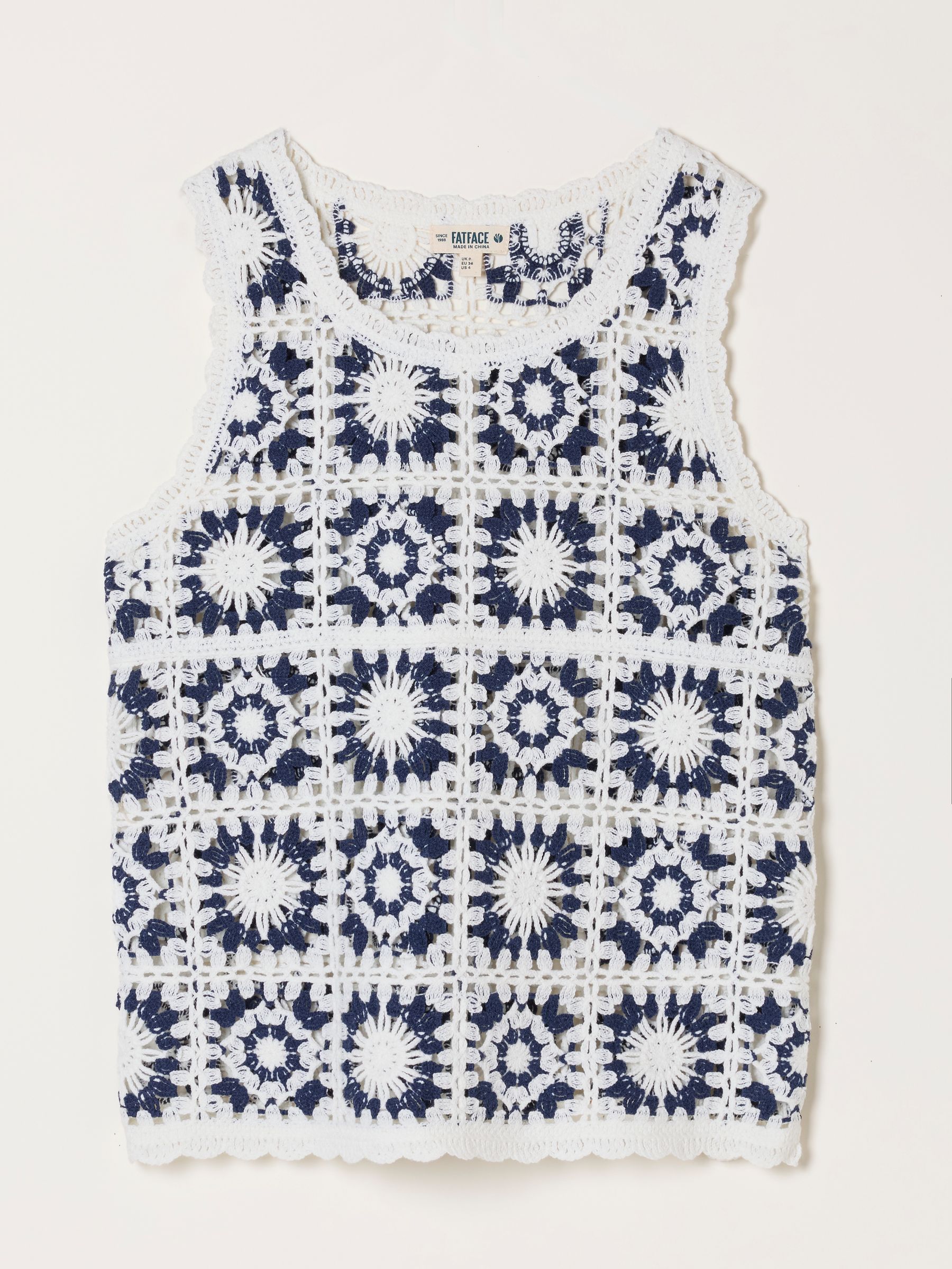 Sooz Ivory Crochet Knitted Tank Top - Image 6 of 6