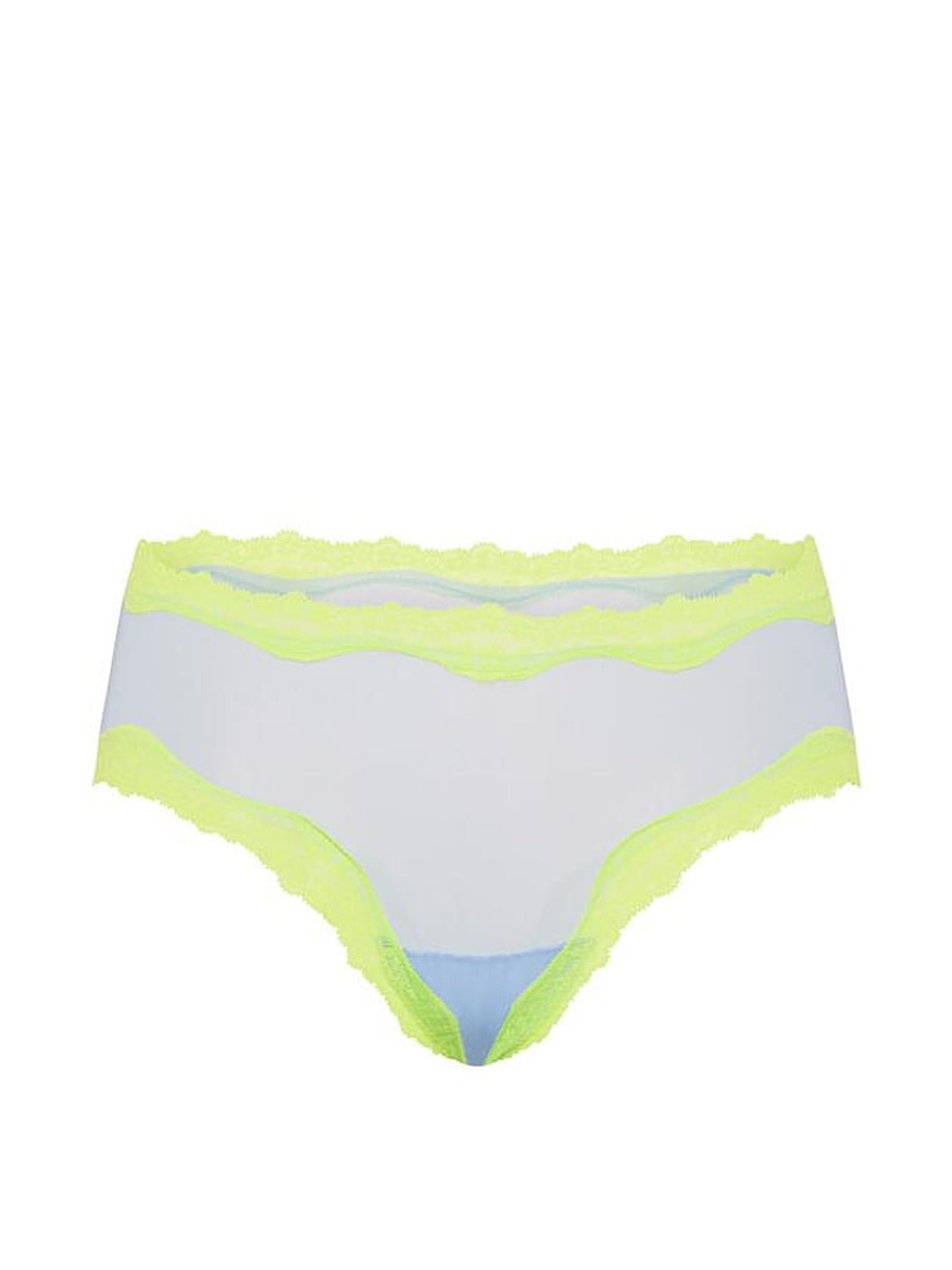 Blue Dancer Cheeky Cotton Heather Lace Trim Knickers - Image 3 of 3
