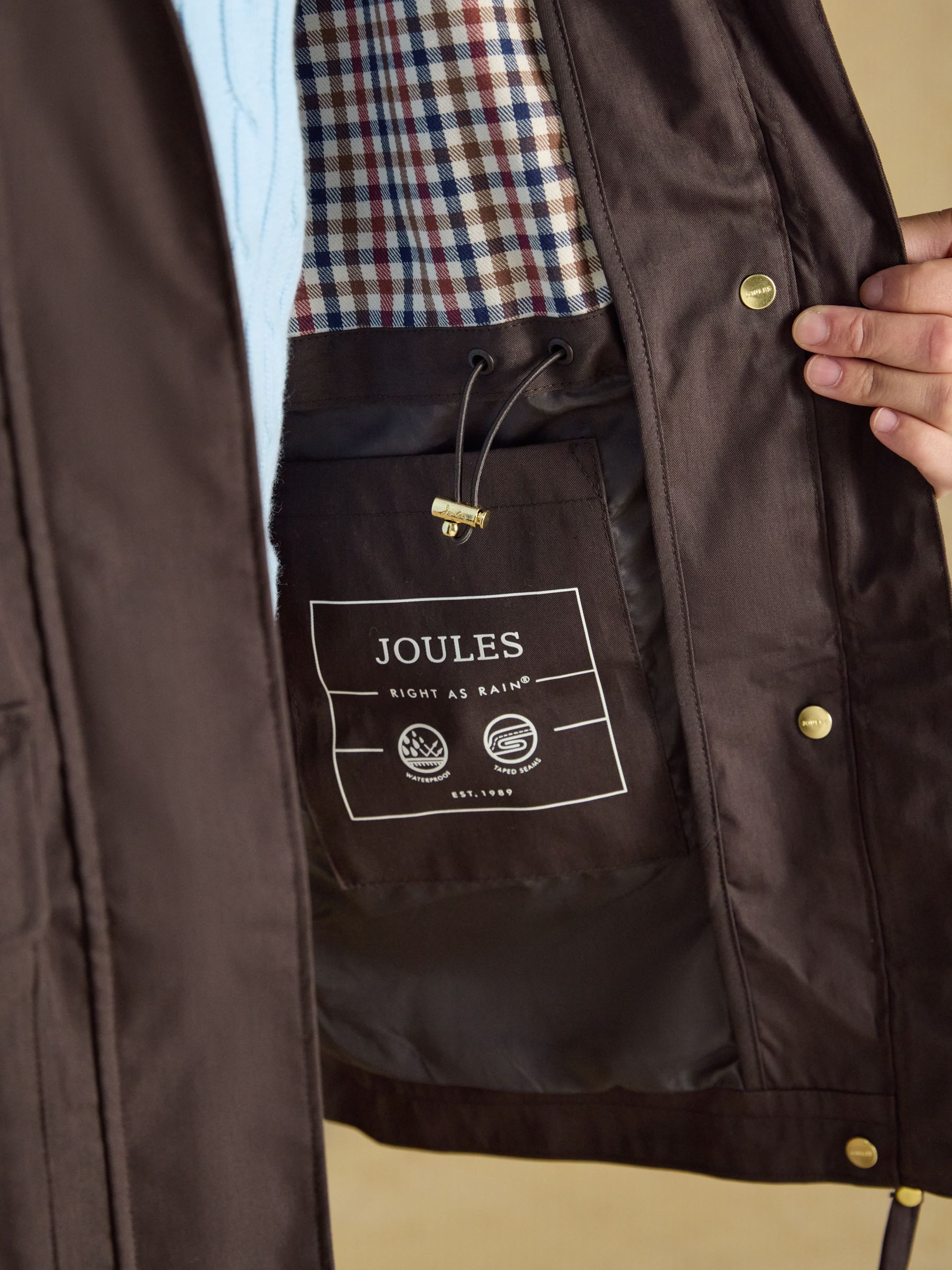 Portwell Chocolate Brown Waterproof Raincoat With Hood - Image 10 of 11