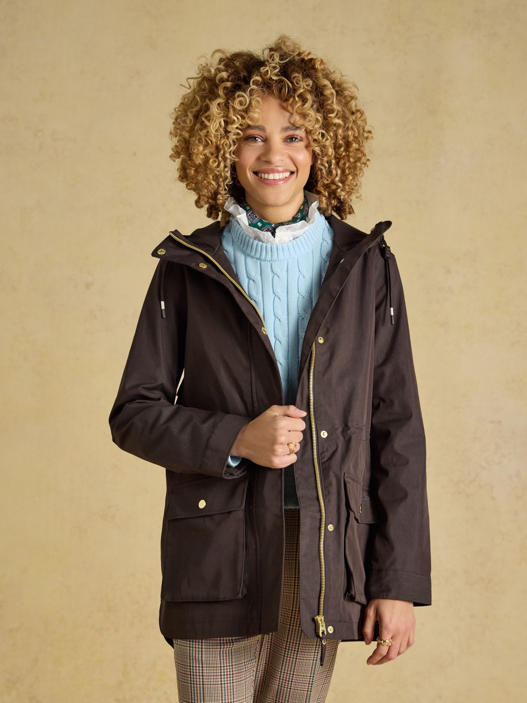 Portwell Chocolate Brown Waterproof Raincoat With Hood - Image 8 of 11