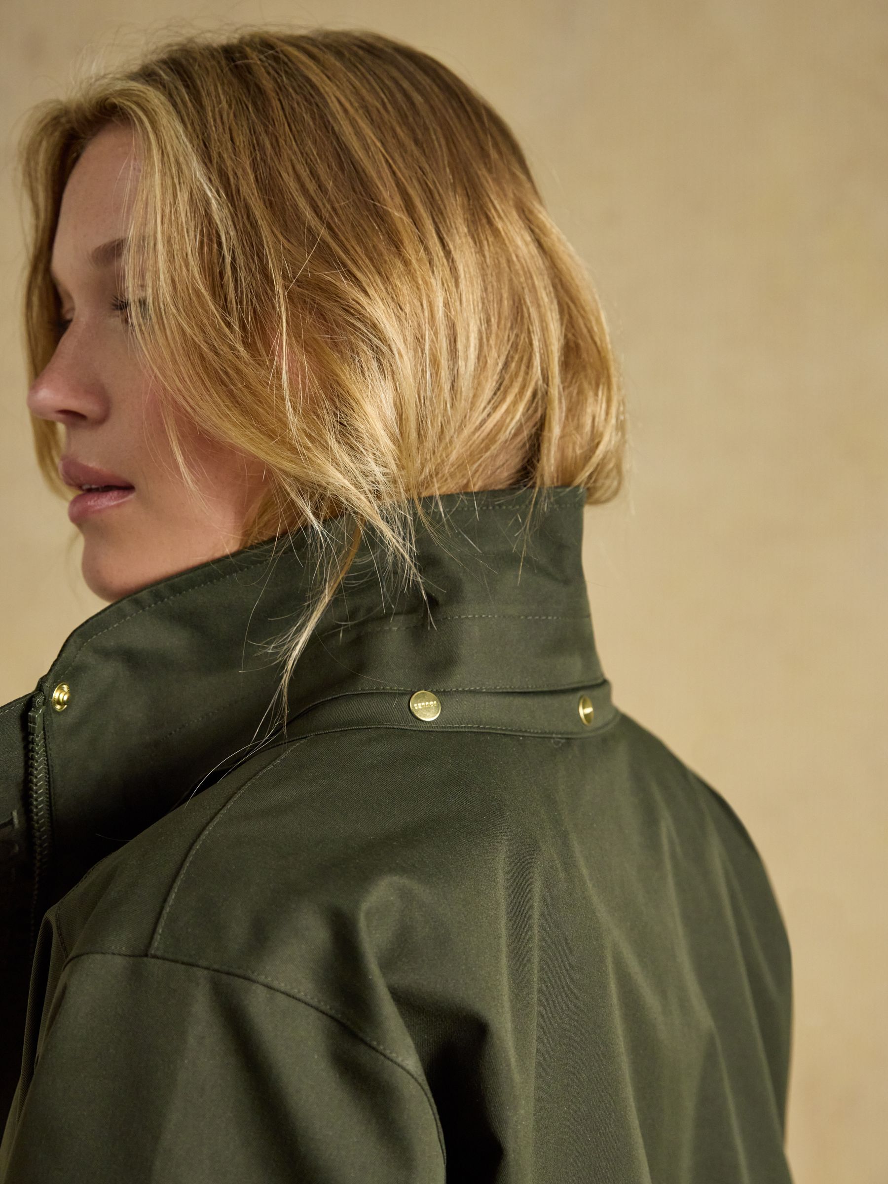 Stormwell Khaki Green Waterproof Longline Raincoat with Hood - Image 4 of 12