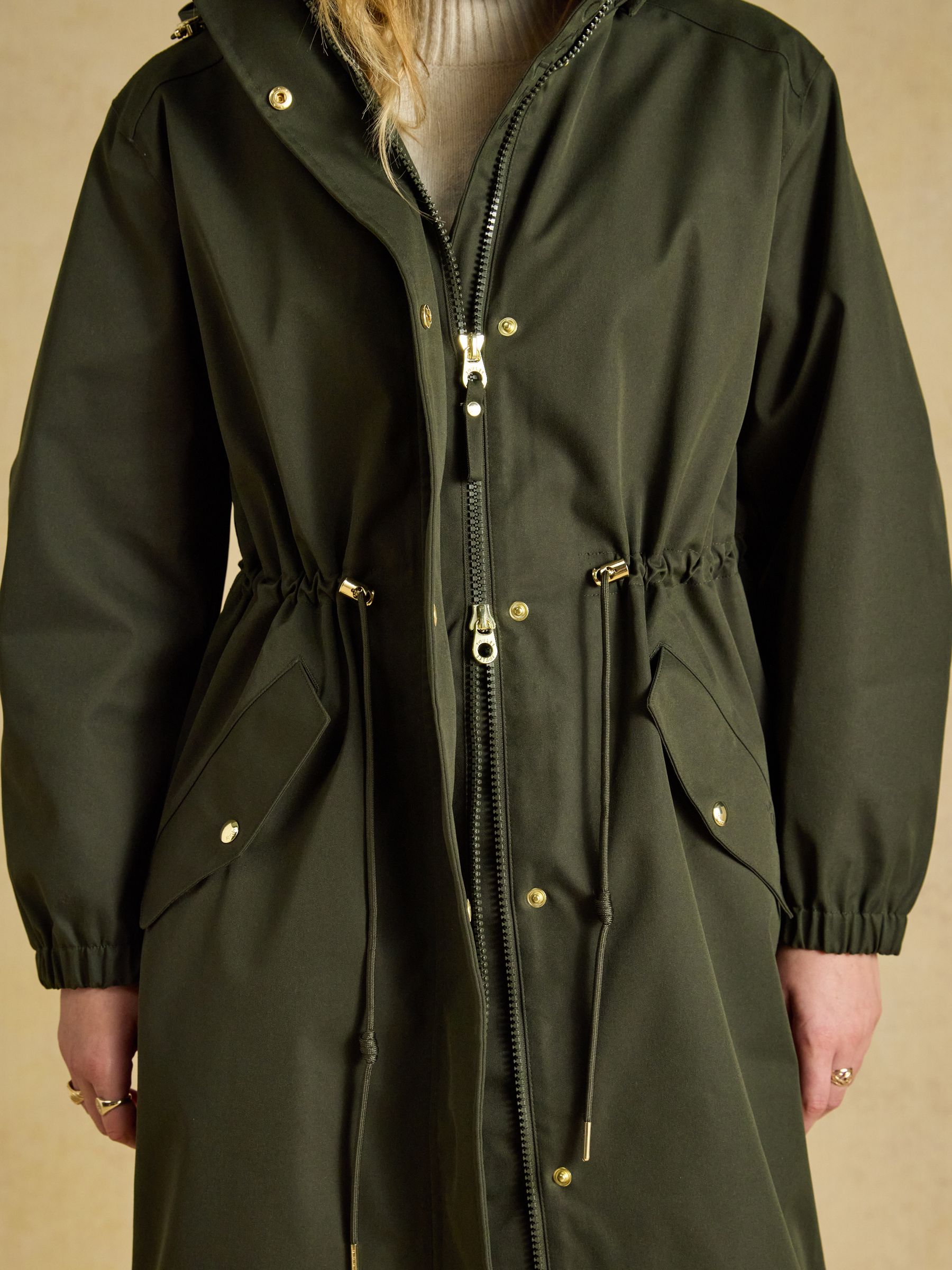Stormwell Khaki Green Waterproof Longline Raincoat with Hood - Image 5 of 12