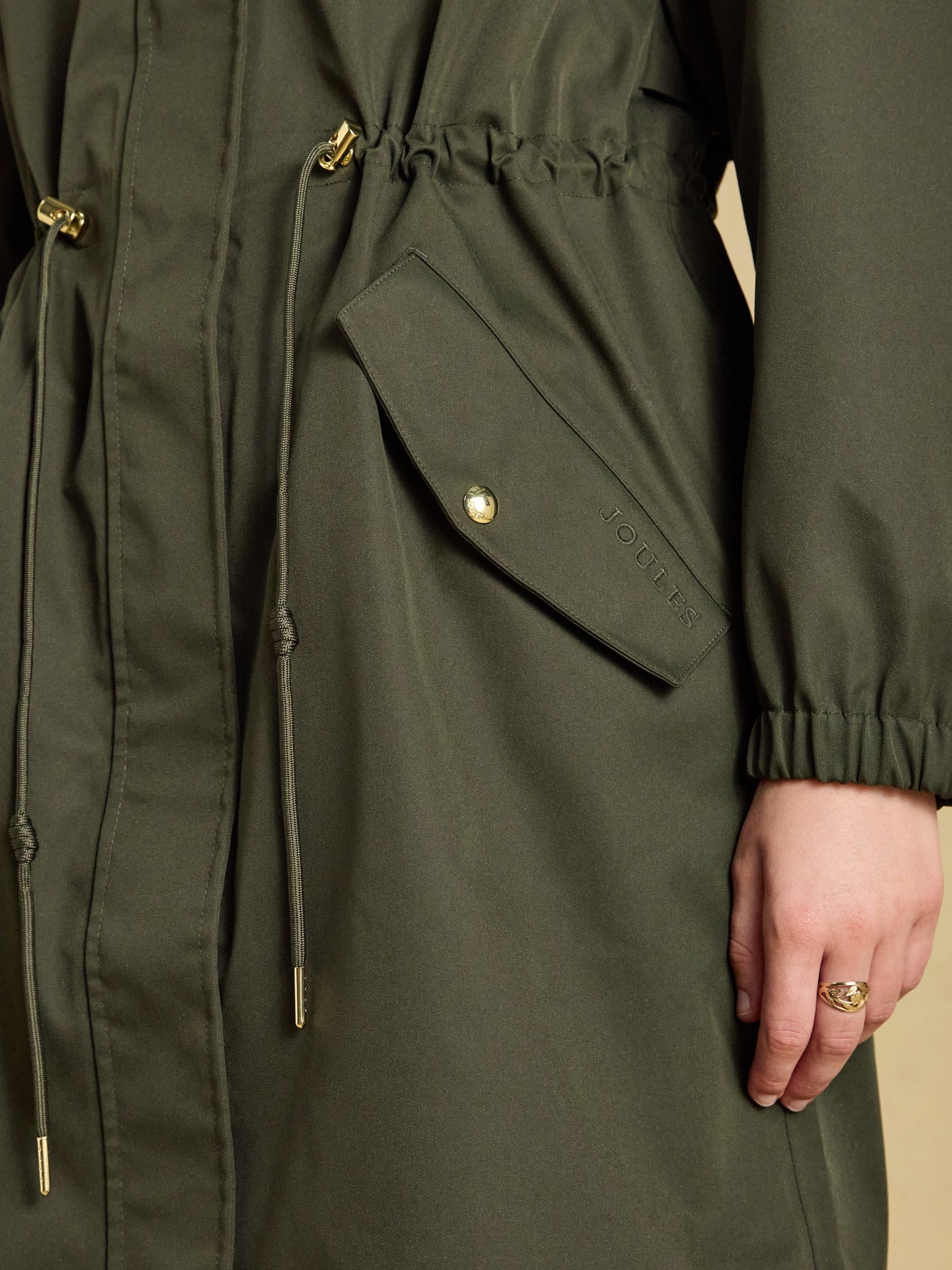 Stormwell Khaki Green Waterproof Longline Raincoat with Hood - Image 8 of 12