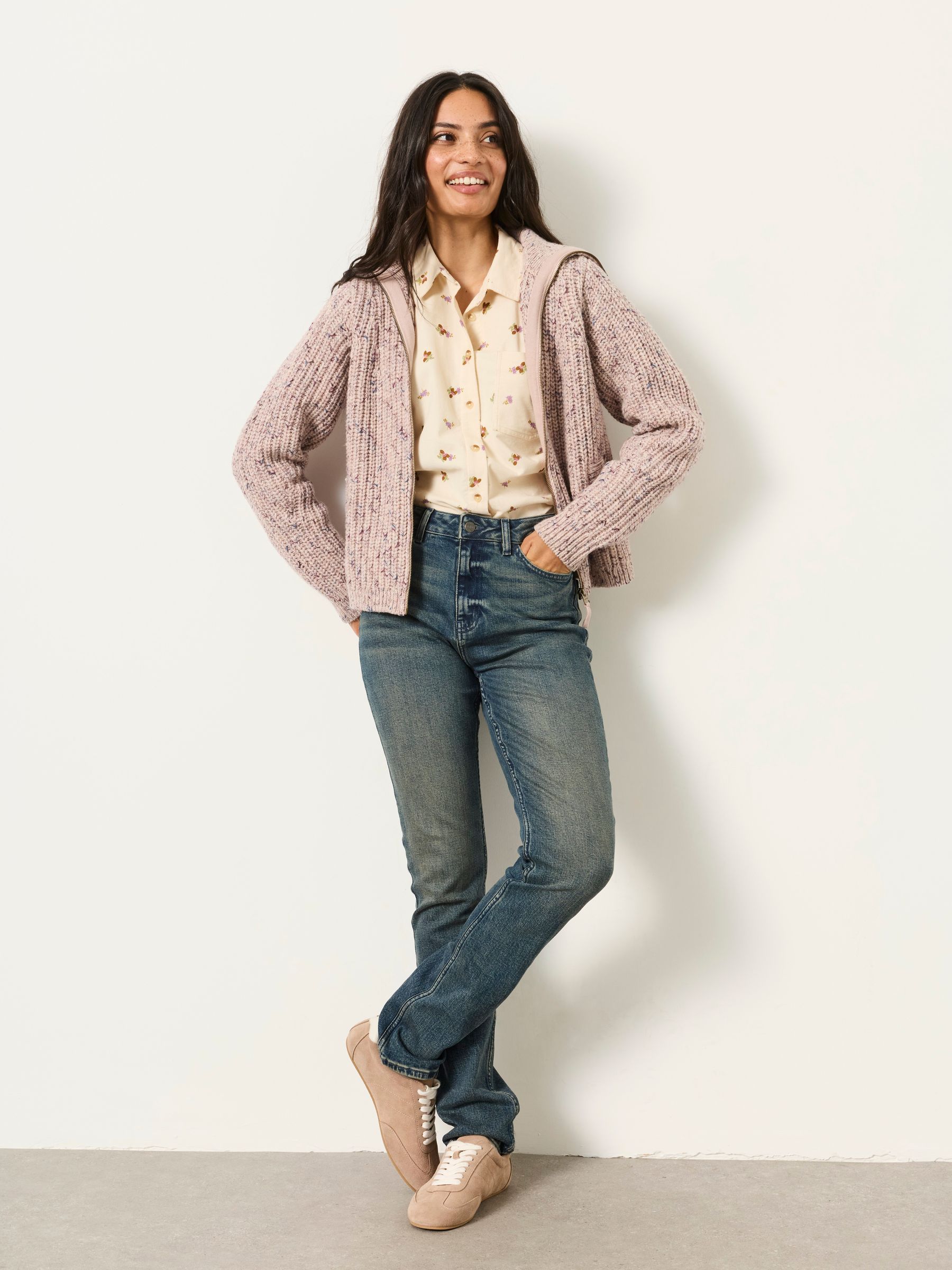 Chesham Dark Teal Blue Petite Girlfriend Jeans - Image 1 of 6