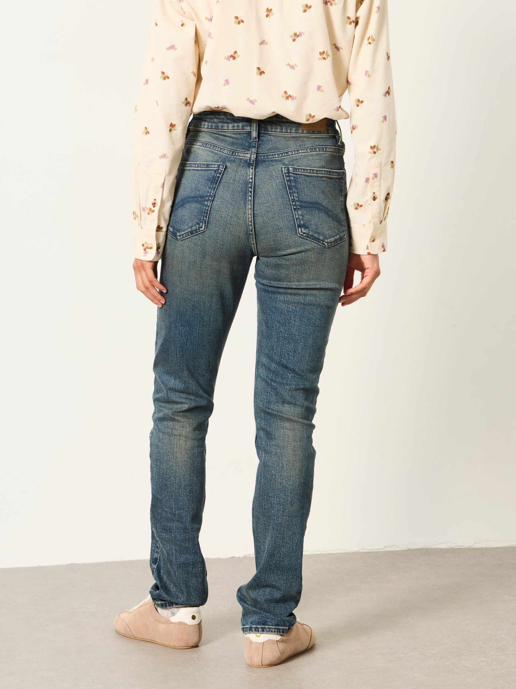 Chesham Dark Teal Blue Petite Girlfriend Jeans - Image 2 of 6