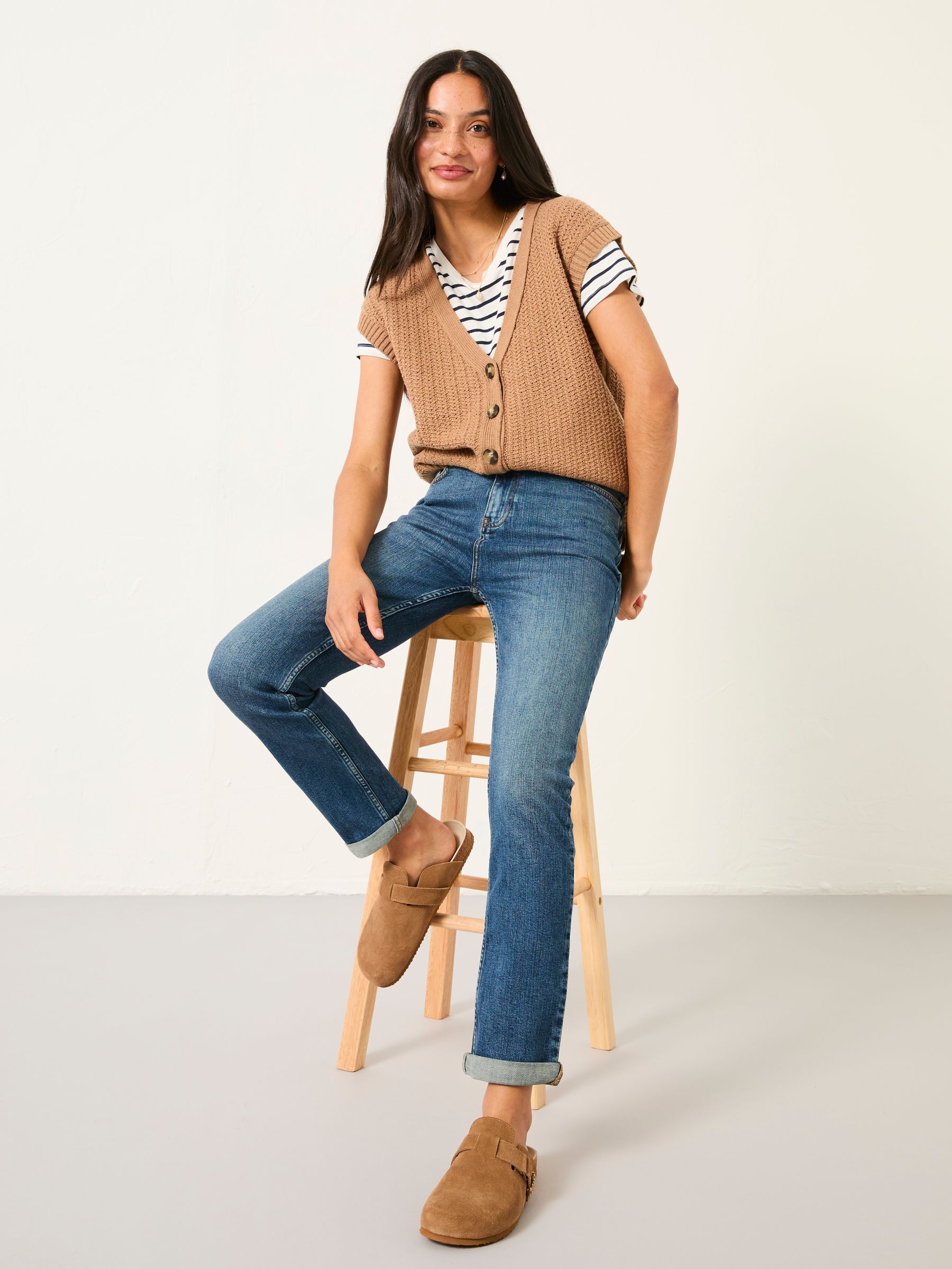 Chesham Indigo Blue Petite Girlfriend Jeans - Image 4 of 8