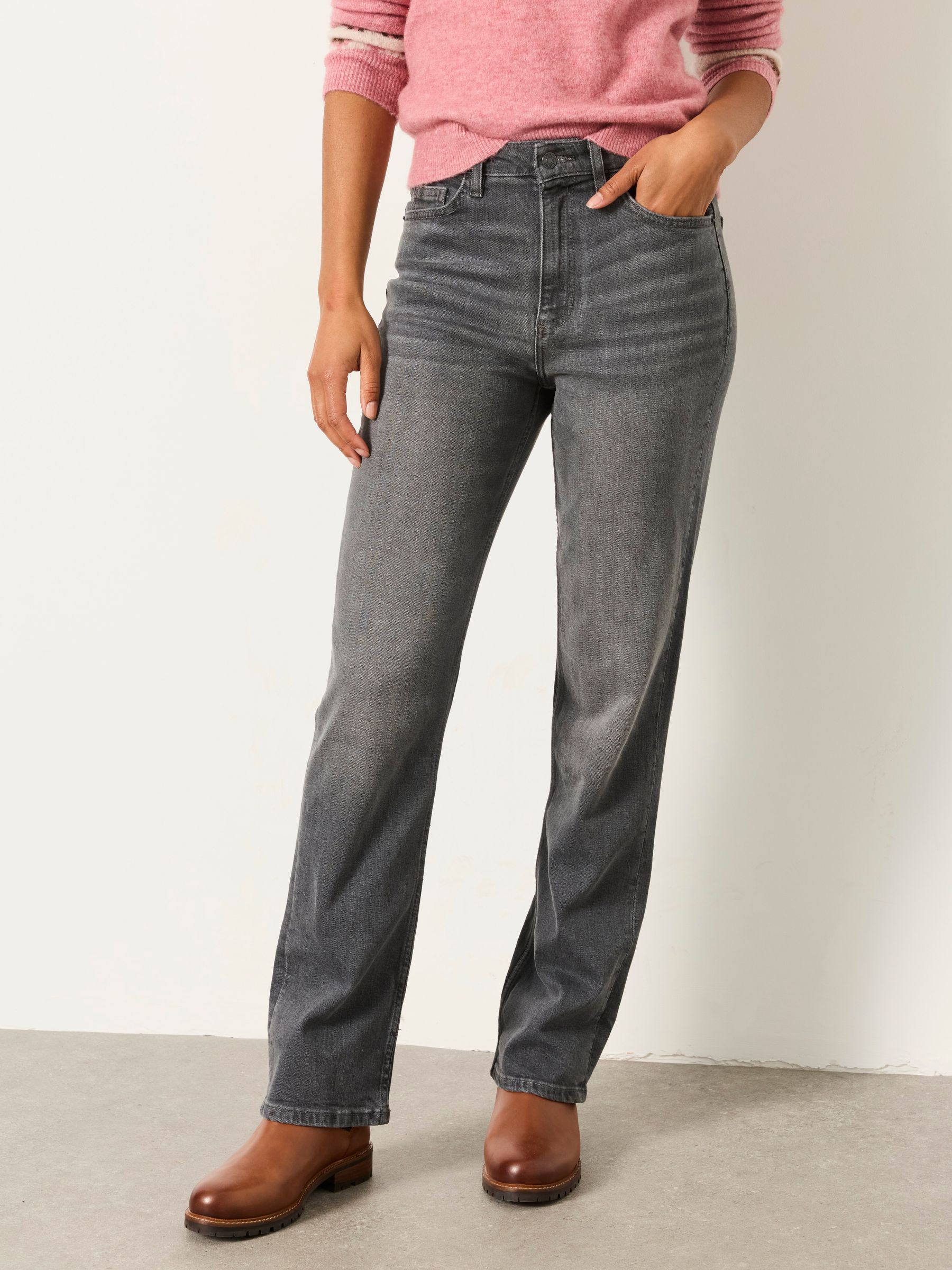 Carmel Grey Regular Comfort Straight Jeans - Image 1 of 7 Carmel Grey Regular Comfort Straight Jeans - Image 1 of 7