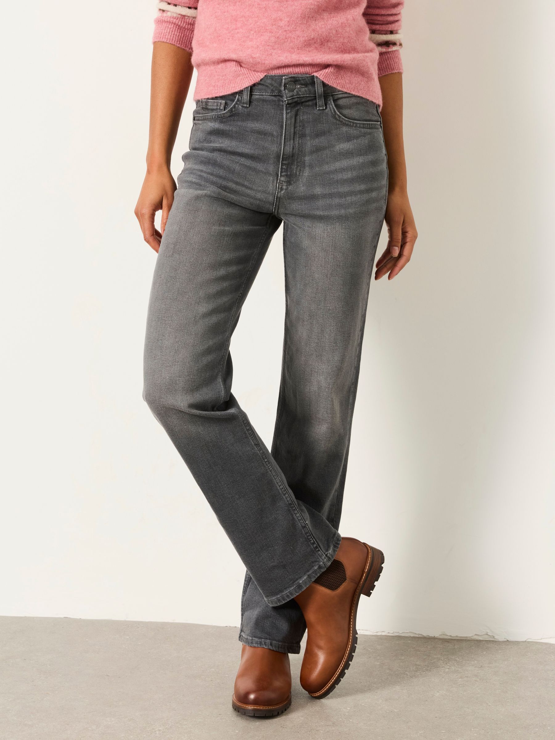 Carmel Grey Regular Comfort Straight Jeans - Image 3 of 7
