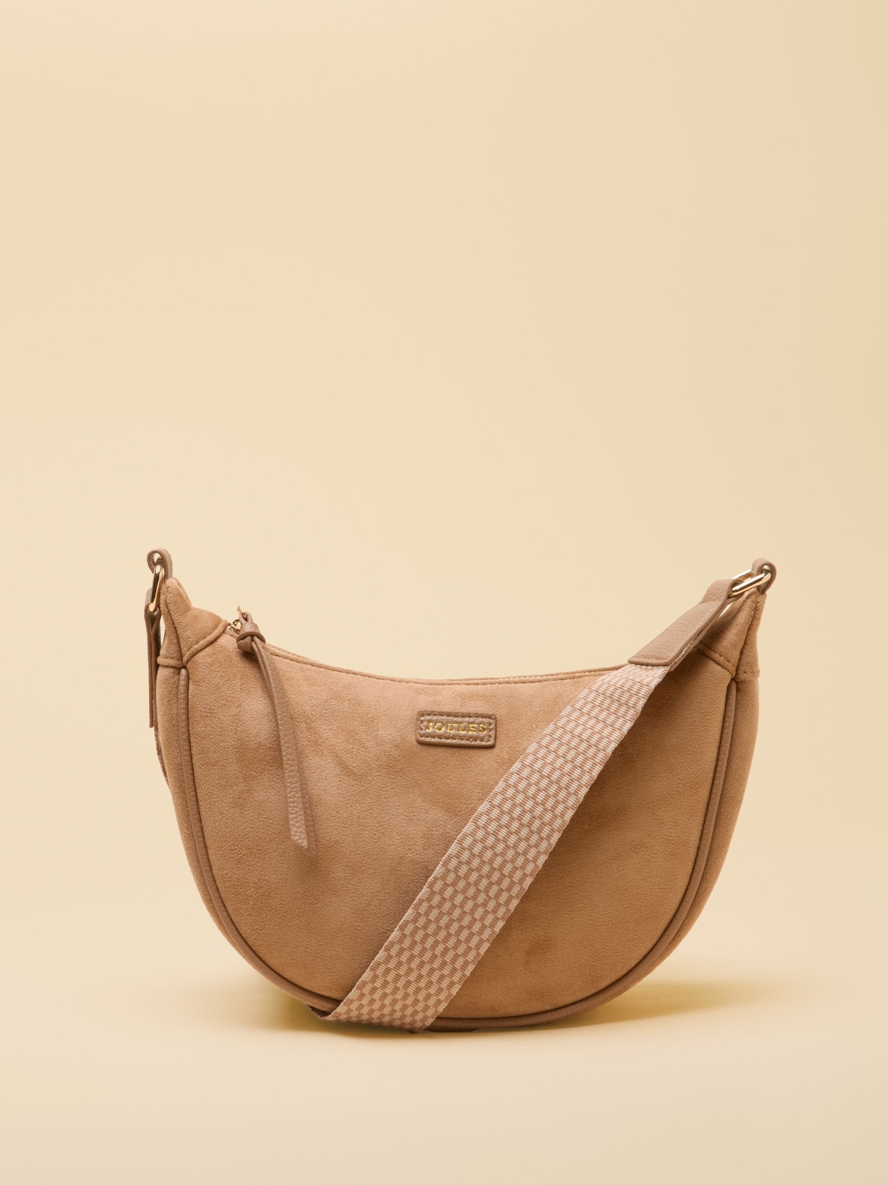 Suedette Neutral Moon Cross Body bag - Image 1 of 10