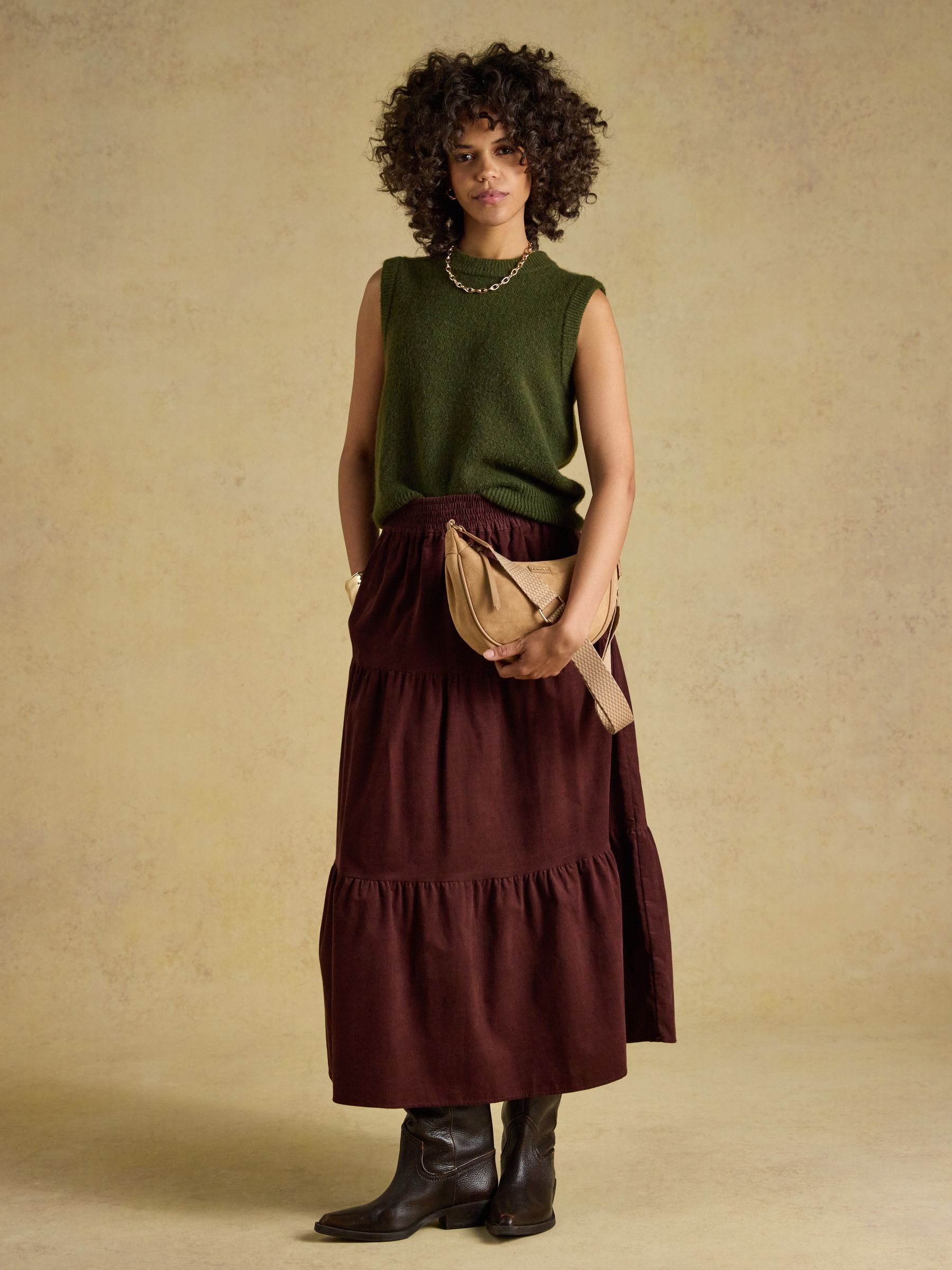 Suedette Neutral Moon Cross Body bag - Image 2 of 10