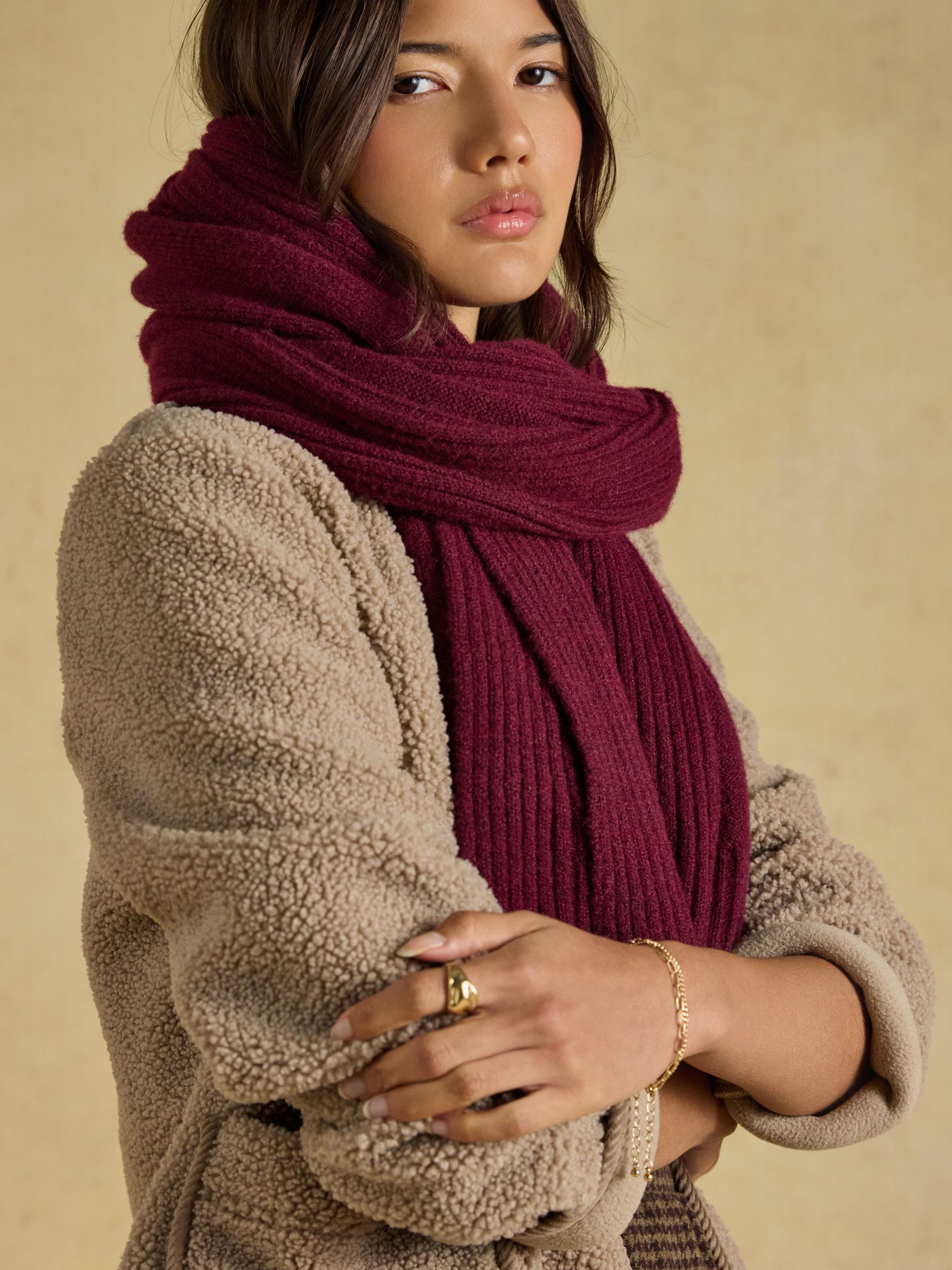 Fine Knit Berry Scarf - Image 6 of 8