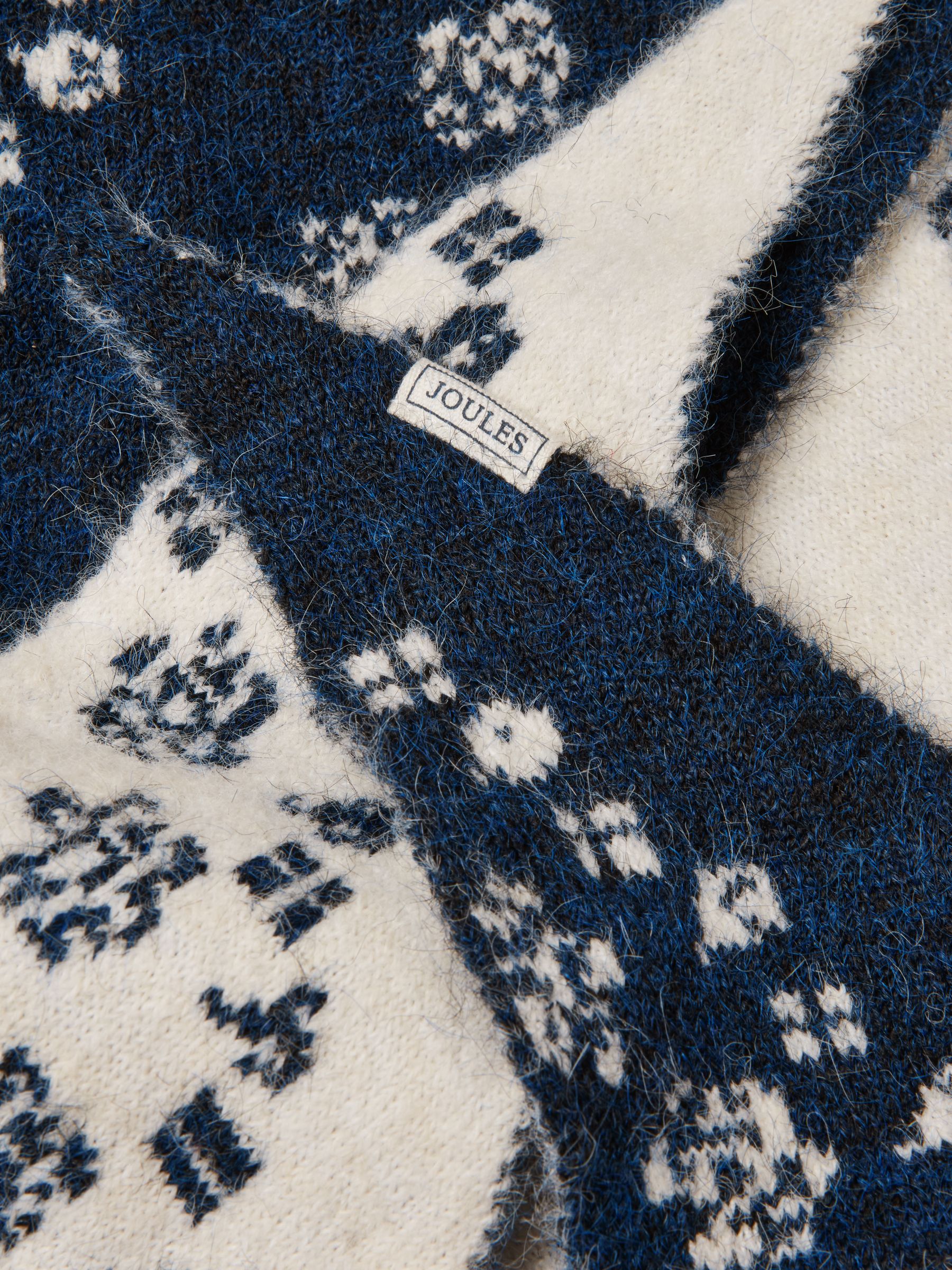Kendra Blue & White Bandana Reversible Triangle Scarf - Image 5 of 7
