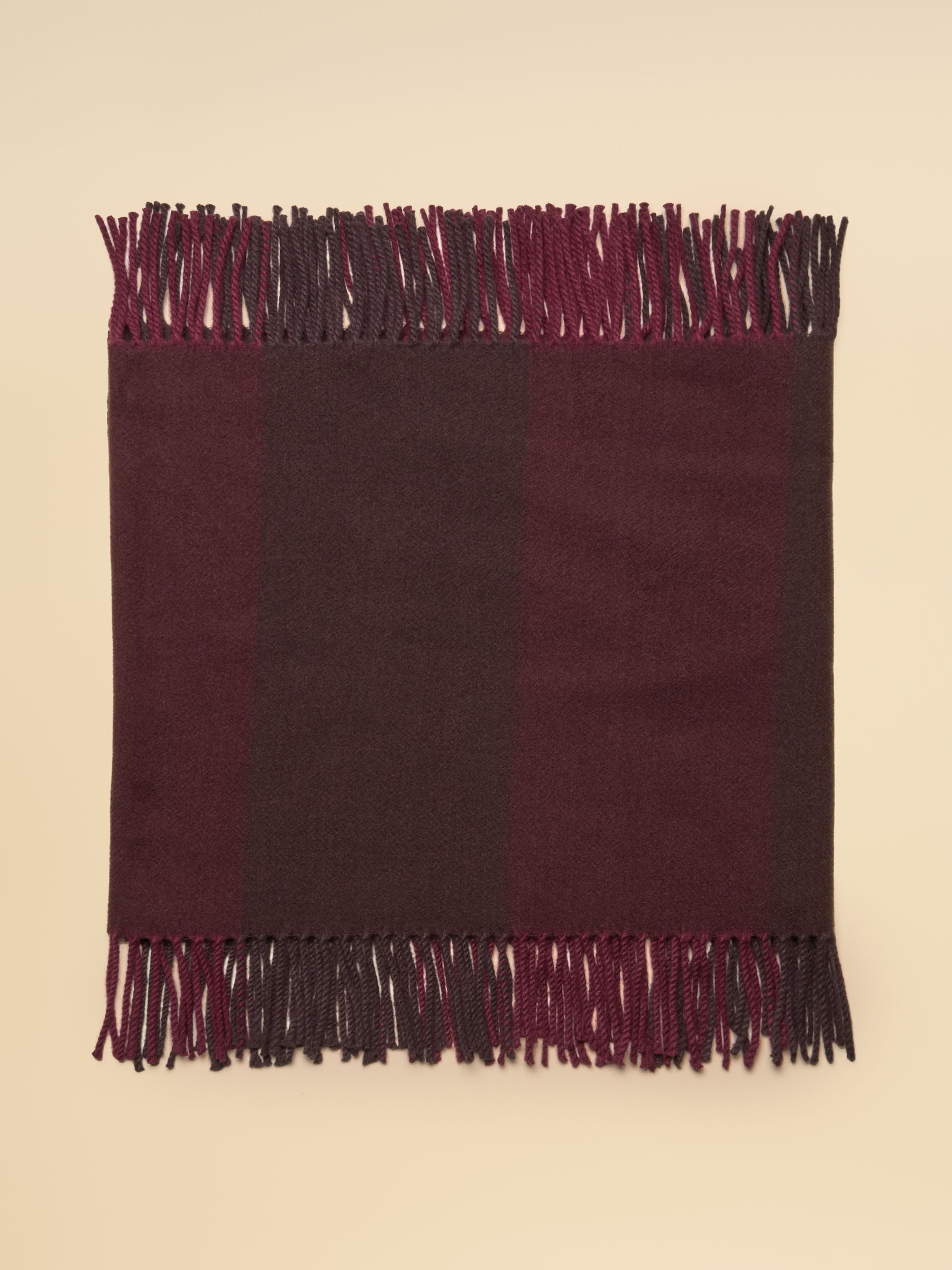 Fringe Langtree Chocolate & Cherry Check Scarf - Image 4 of 6