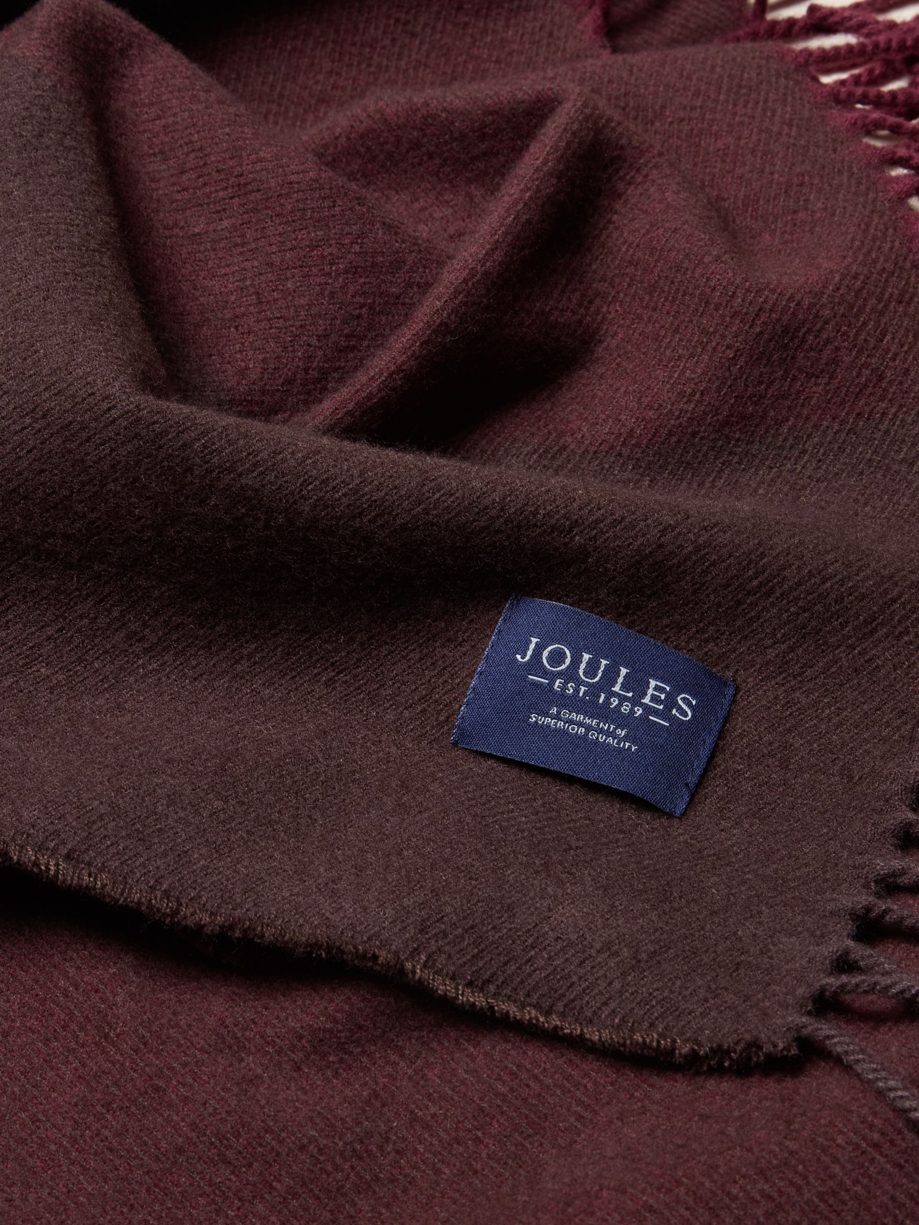 Fringe Langtree Chocolate & Cherry Check Scarf - Image 6 of 6 Fringe Langtree Chocolate & Cherry Check Scarf - Image 6 of 6