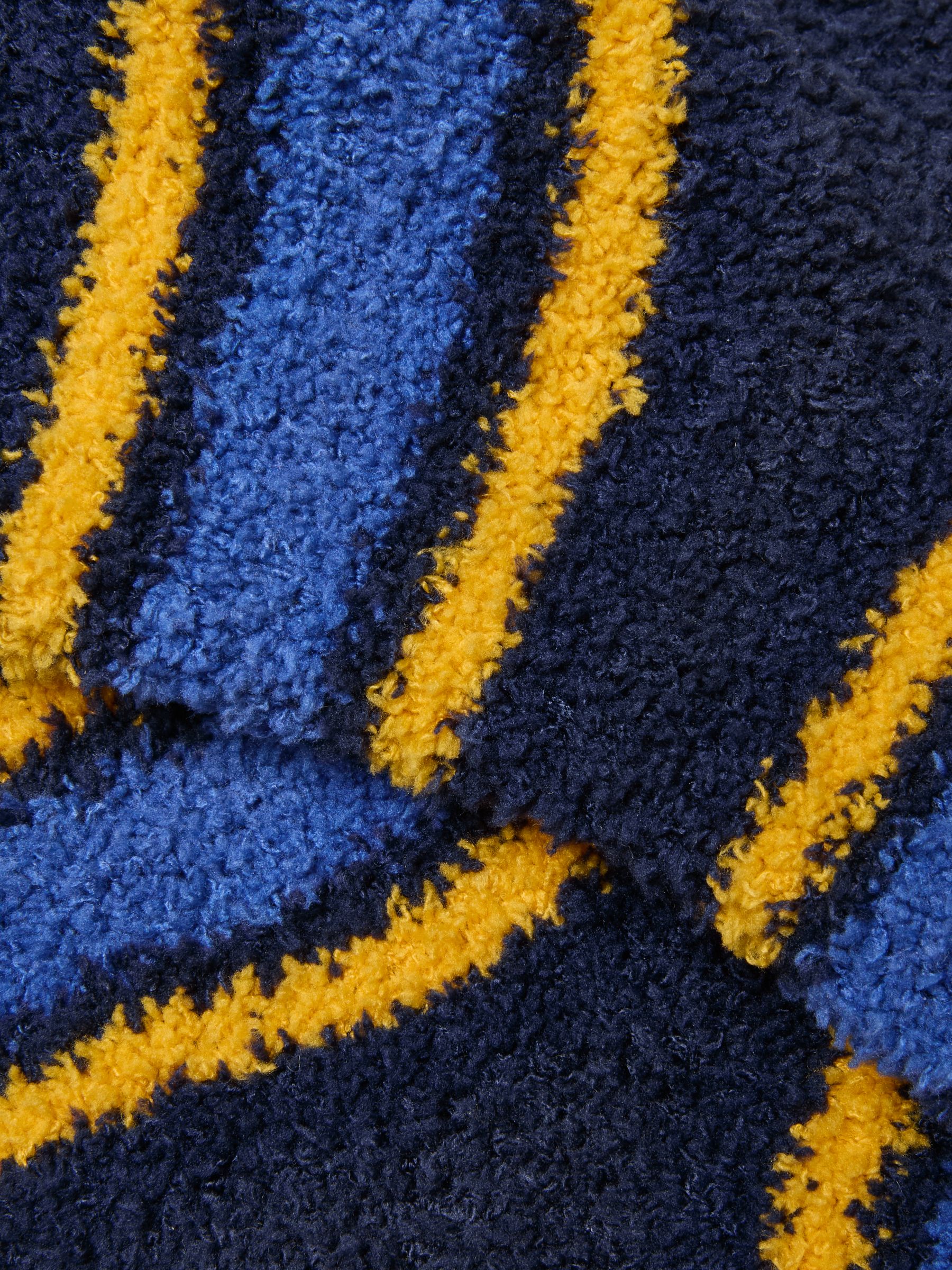 Men's Fluffy Blue Stripe Socks - Image 3 of 3