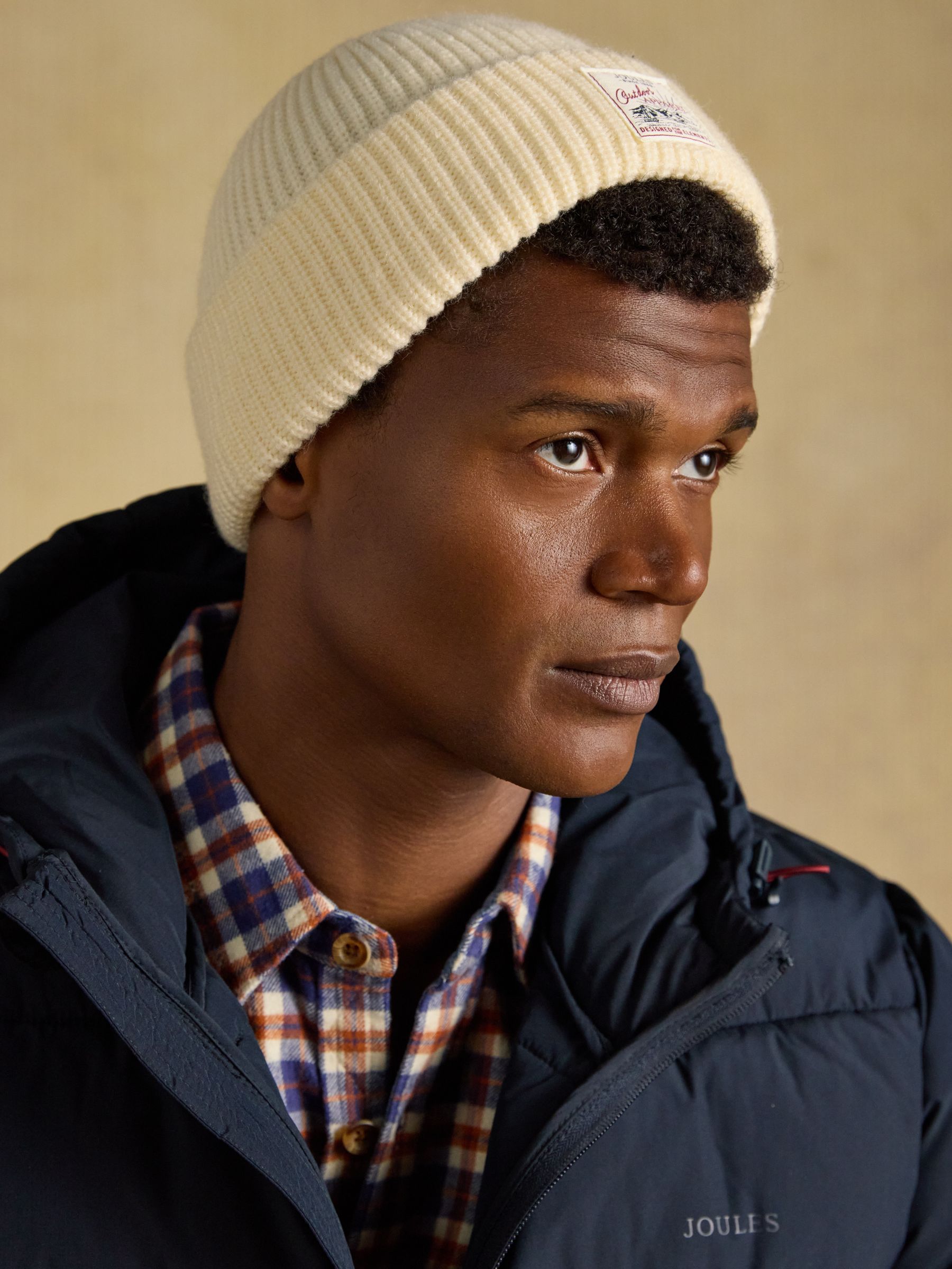 Cream Fisherman Beanie Hat - Image 1 of 7