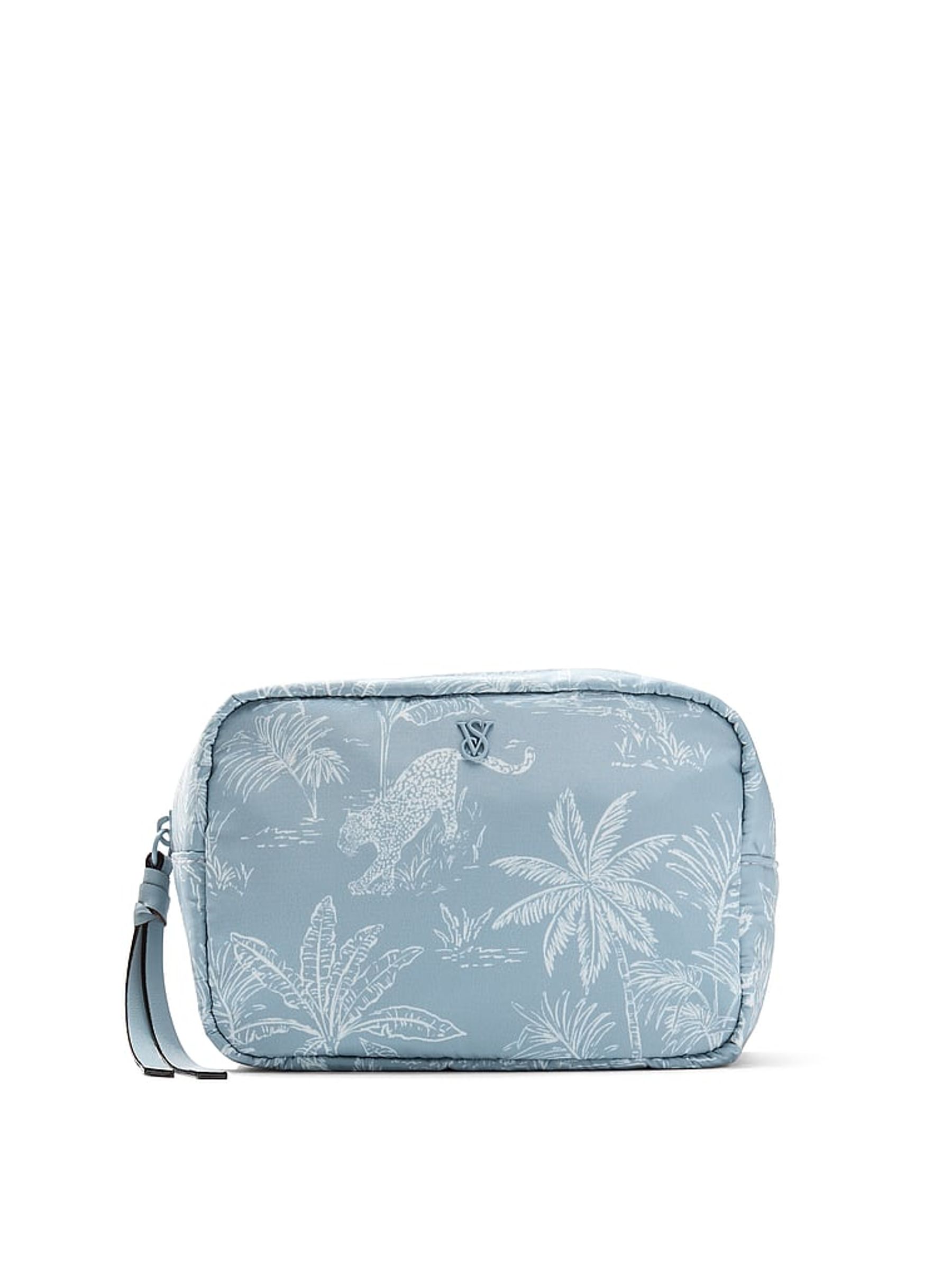 Blue Palm Print Make-Up Bag - Image 1 of 3