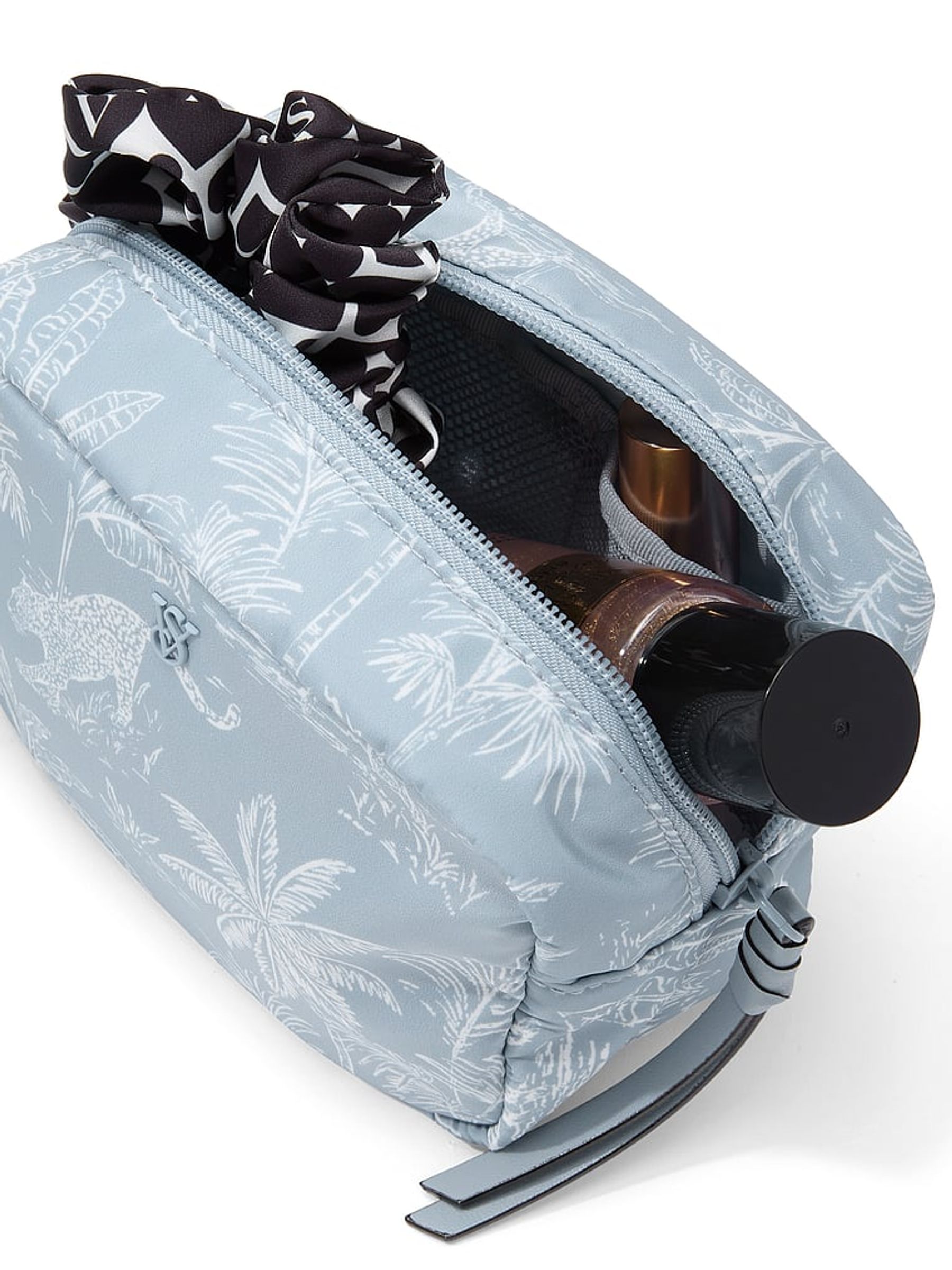 Blue Palm Print Make-Up Bag - Image 3 of 3