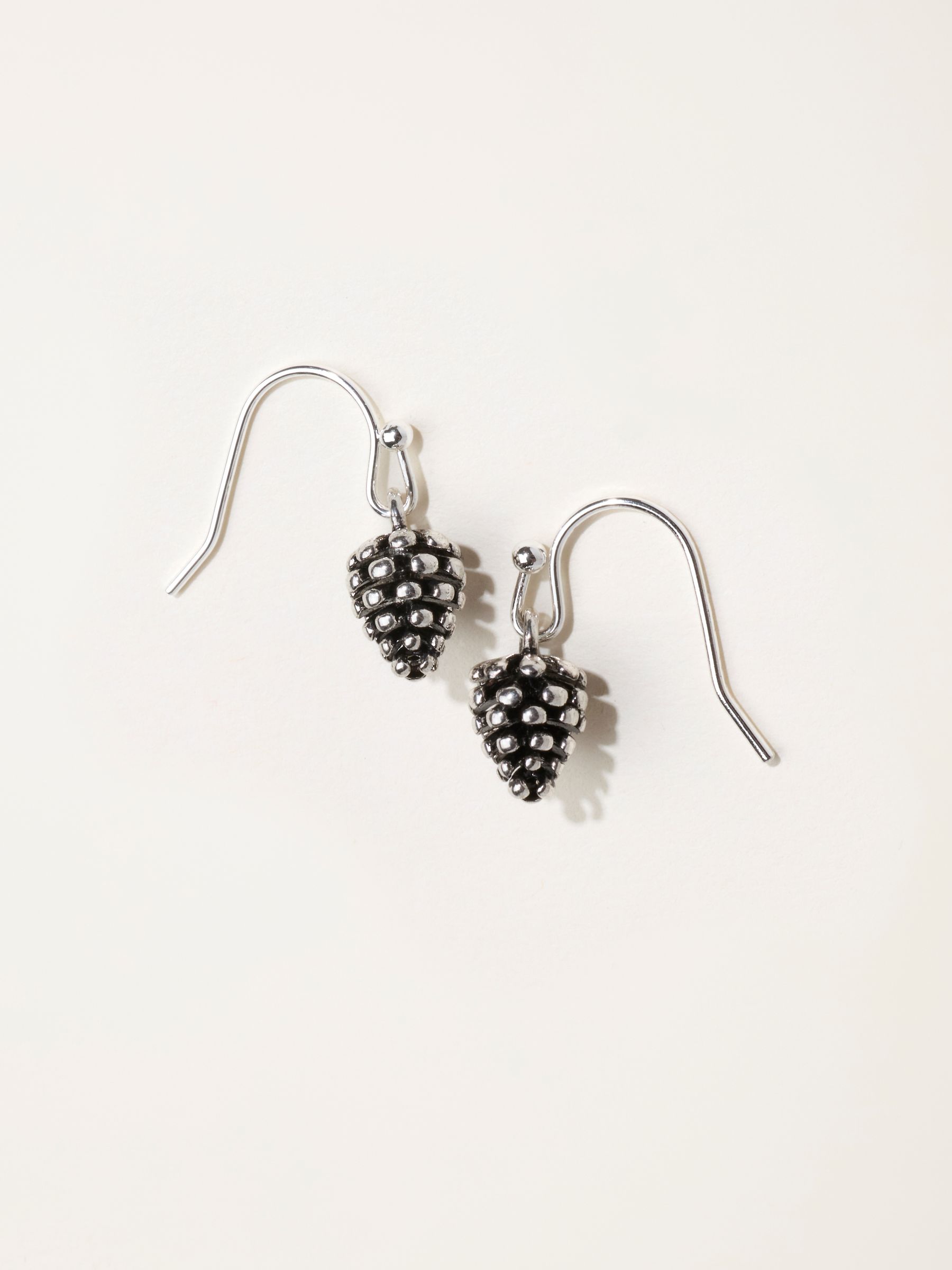 Pinecone Earrings in Silver Tone - Image 1 of 3