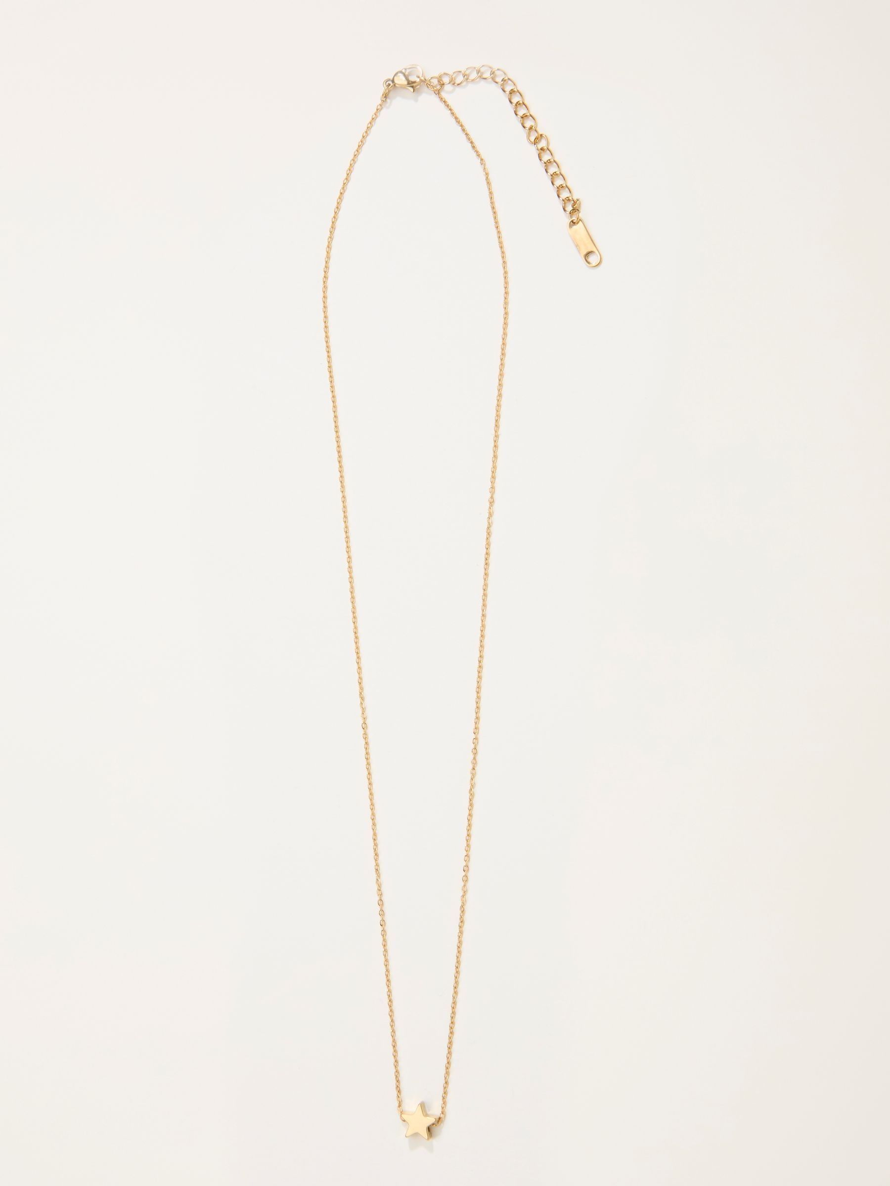 Gold Tone Waterproof Star Necklace - Image 1 of 2 Gold Tone Waterproof Star Necklace - Image 1 of 2
