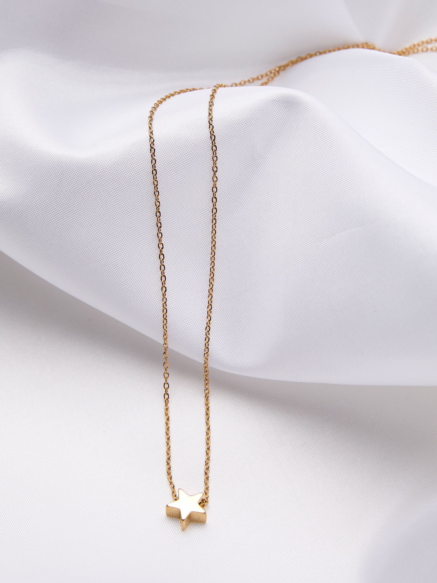 Gold Tone Waterproof Star Necklace - Image 2 of 2 Gold Tone Waterproof Star Necklace - Image 2 of 2