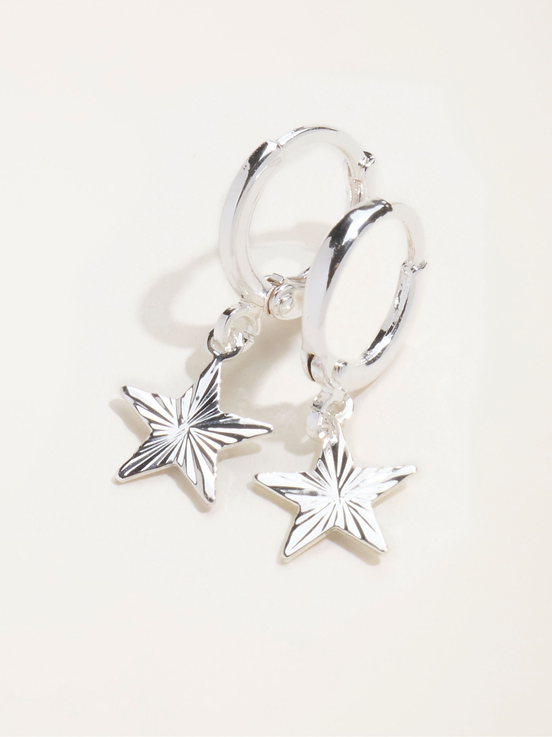 Star Drop Earrings in Silver Tone - Image 3 of 3