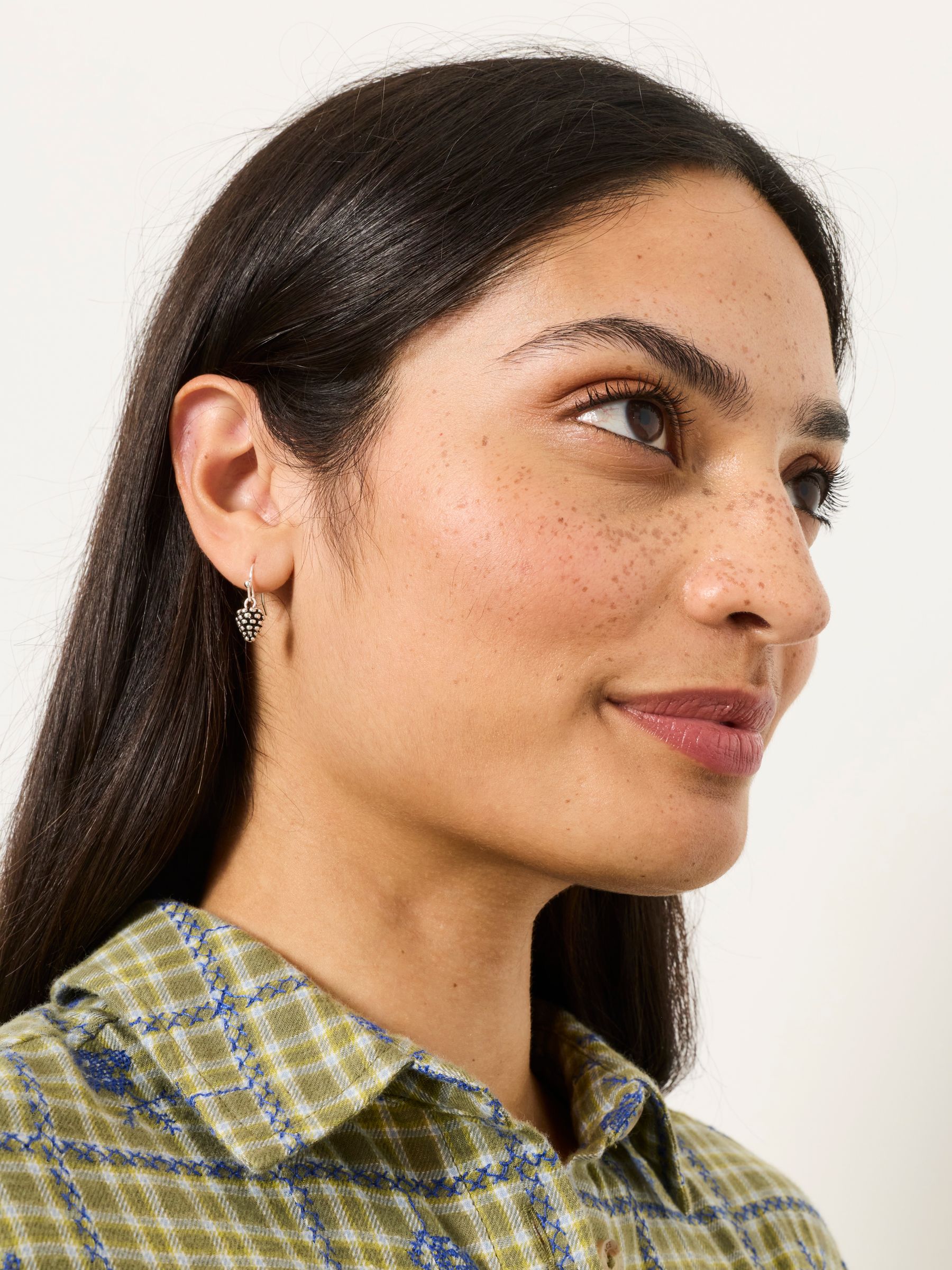 Blue Trio Flower Drop Earrings - Image 3 of 4