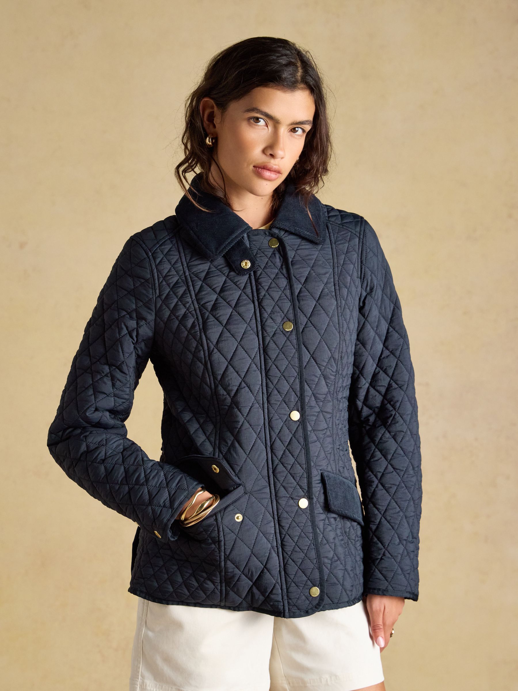 Highclere Navy Showerproof Diamond Quilted Jacket - Image 1 of 10