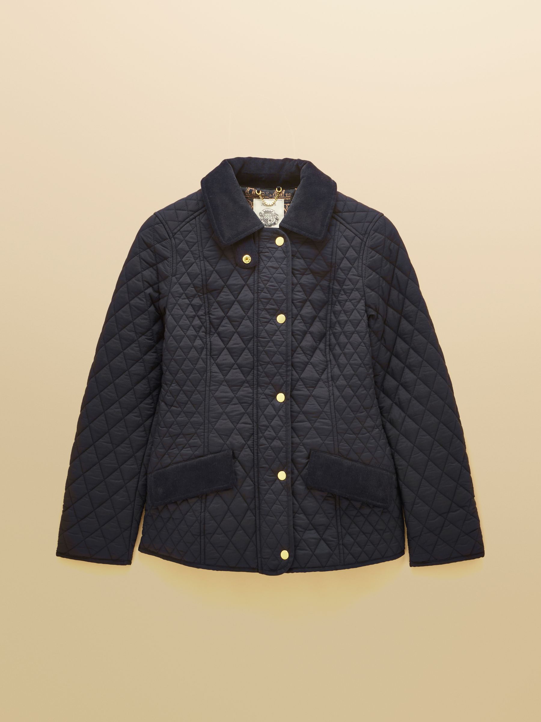Highclere Navy Showerproof Diamond Quilted Jacket - Image 10 of 10