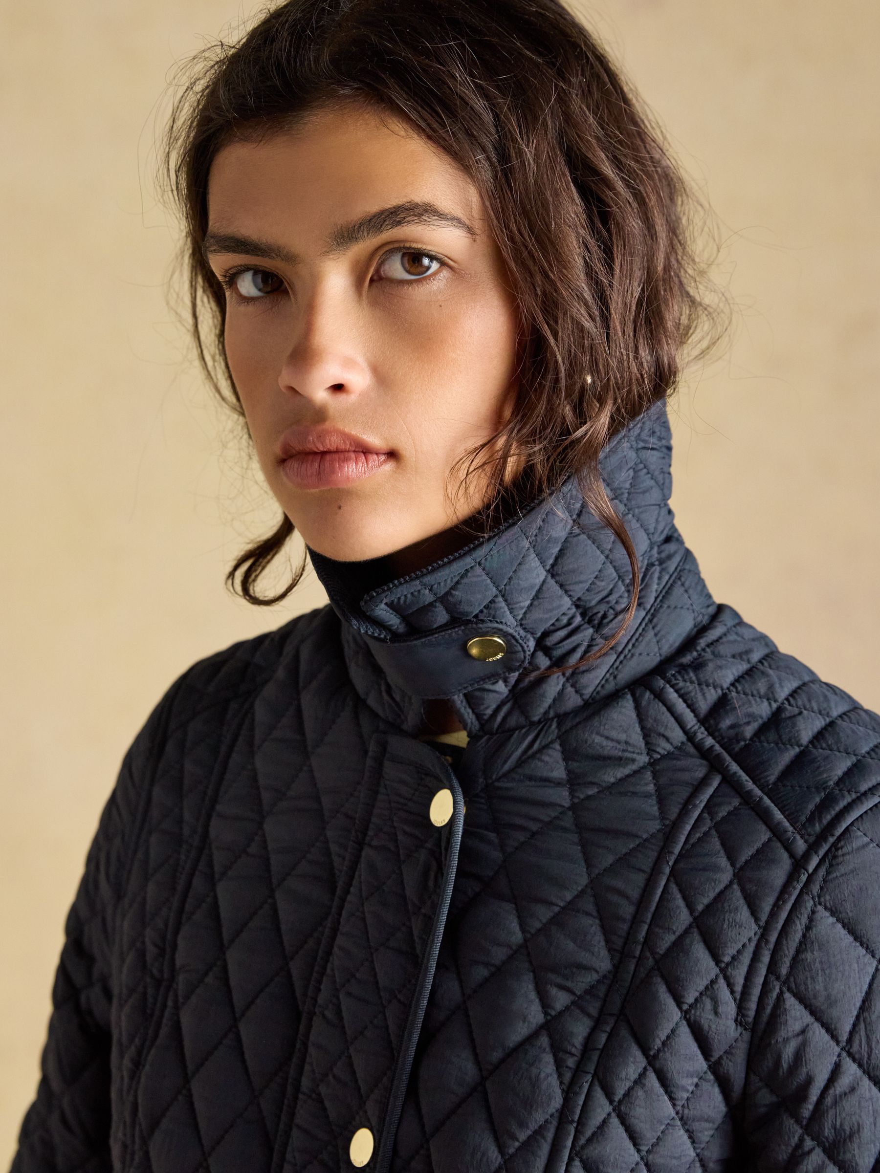 Highclere Navy Showerproof Diamond Quilted Jacket - Image 5 of 10