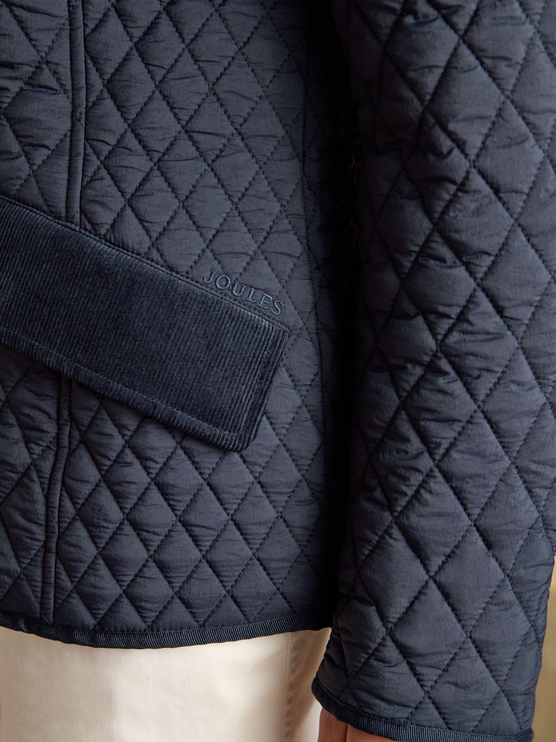 Highclere Navy Showerproof Diamond Quilted Jacket - Image 8 of 10