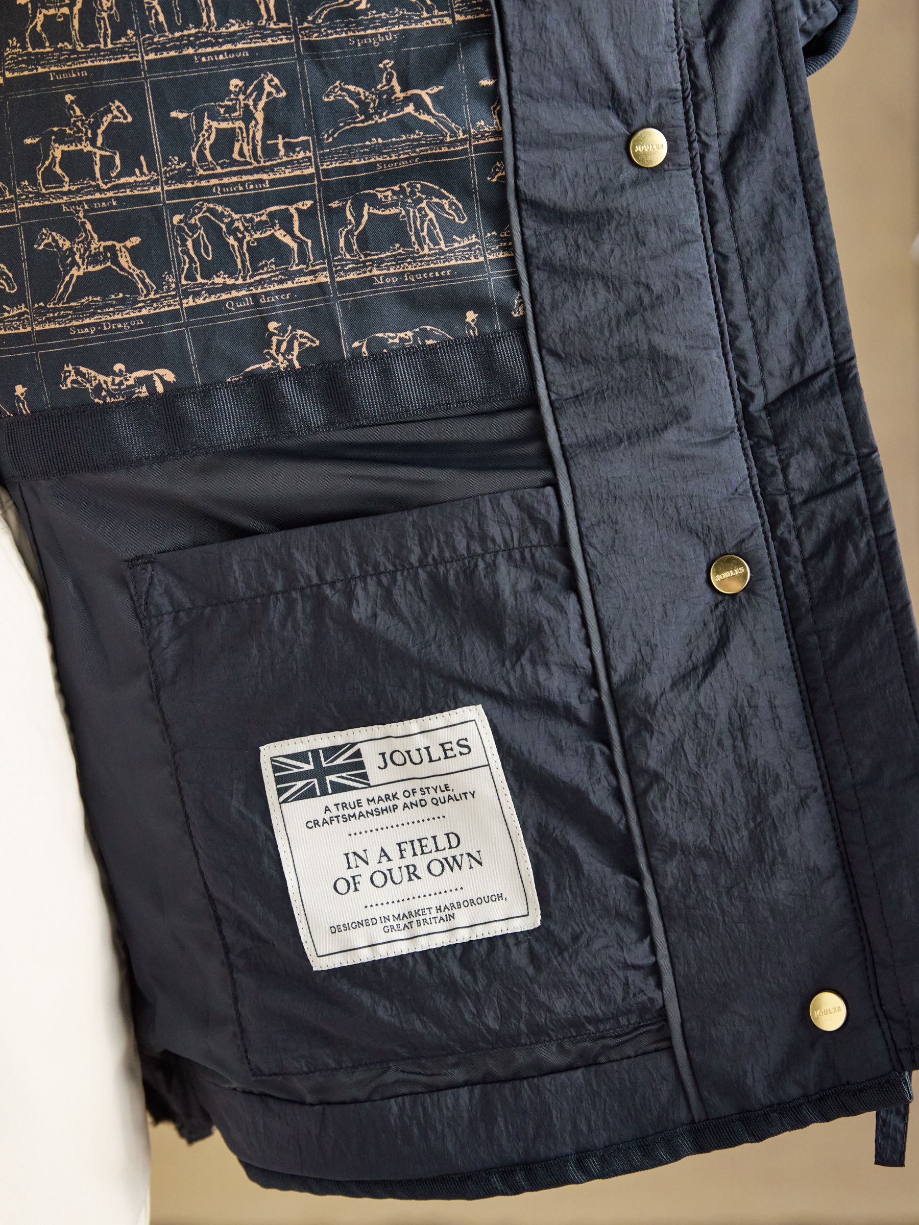 Highclere Navy Showerproof Diamond Quilted Jacket - Image 9 of 10