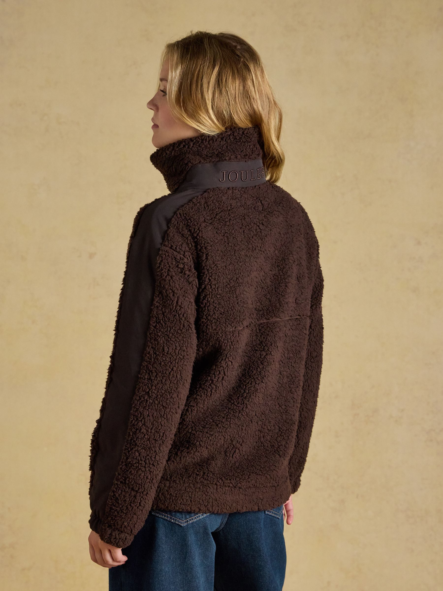 Tilly Chocolate Brown Quarter Zip Fleece - Image 2 of 8 Tilly Chocolate Brown Quarter Zip Fleece - Image 2 of 8